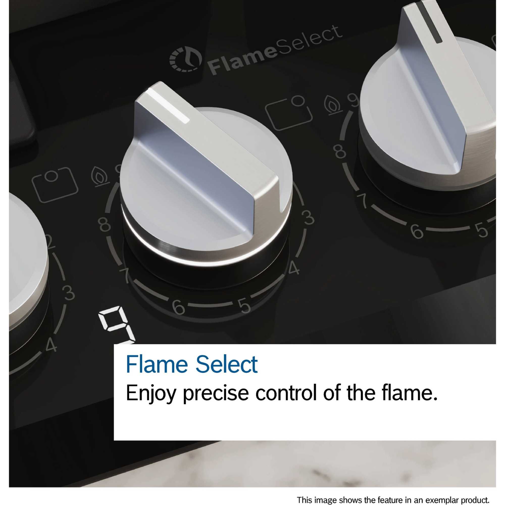 PCQ7A5I90 Series 6 75cm 5 Zone Gas Burner Hob - Stainless Steel