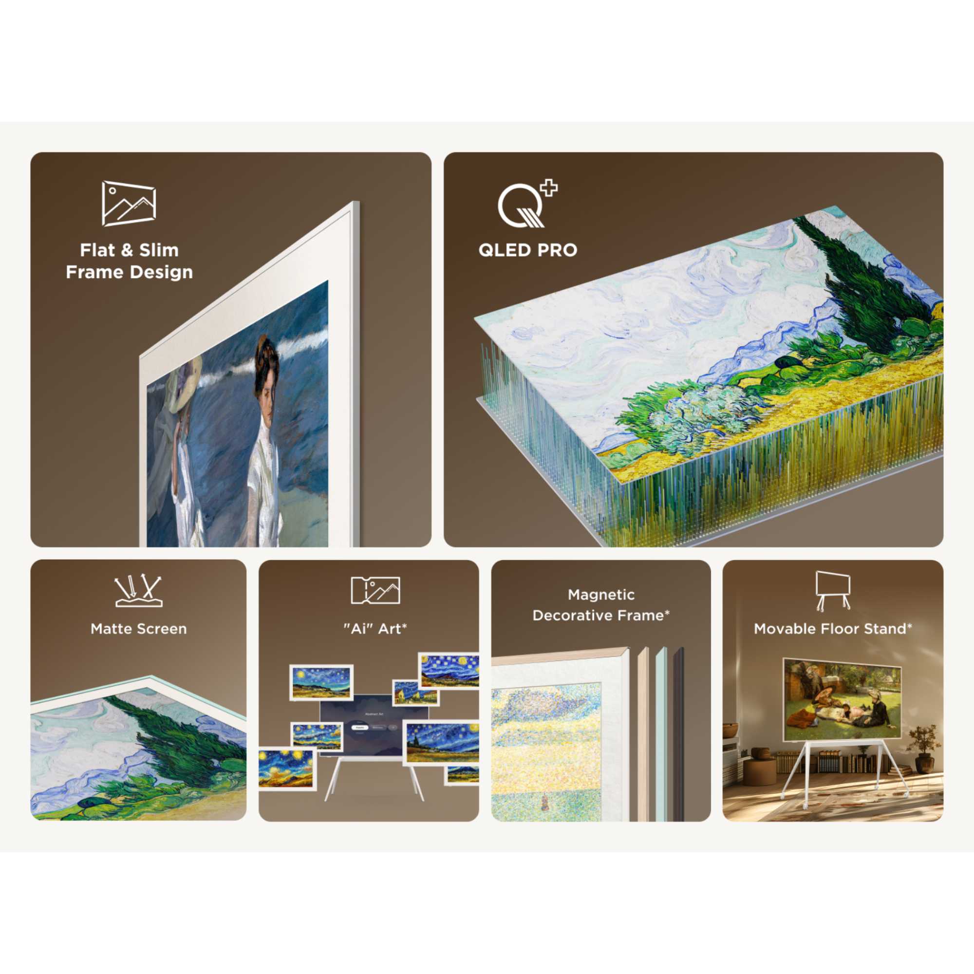 A300W 65" 4K Ultra HD QLED Canvas/Frame Lifestyle TV - 65A300W