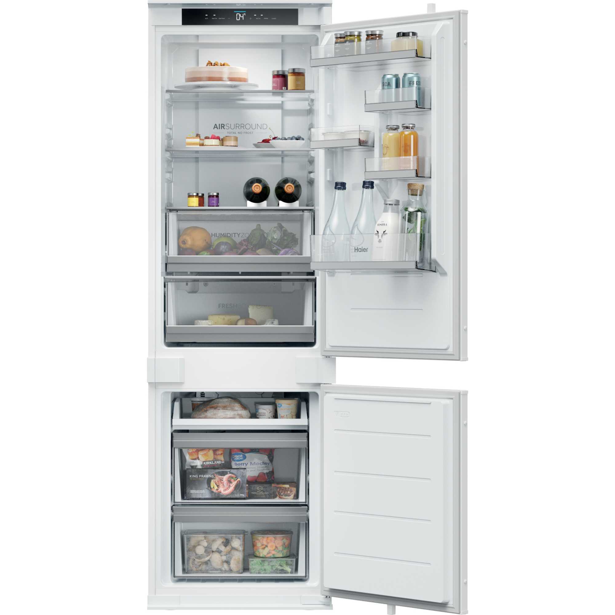 ID Titanium 2 Built-In Fridge Freezer 70/30 Total No Frost - White - HBQW5518EK