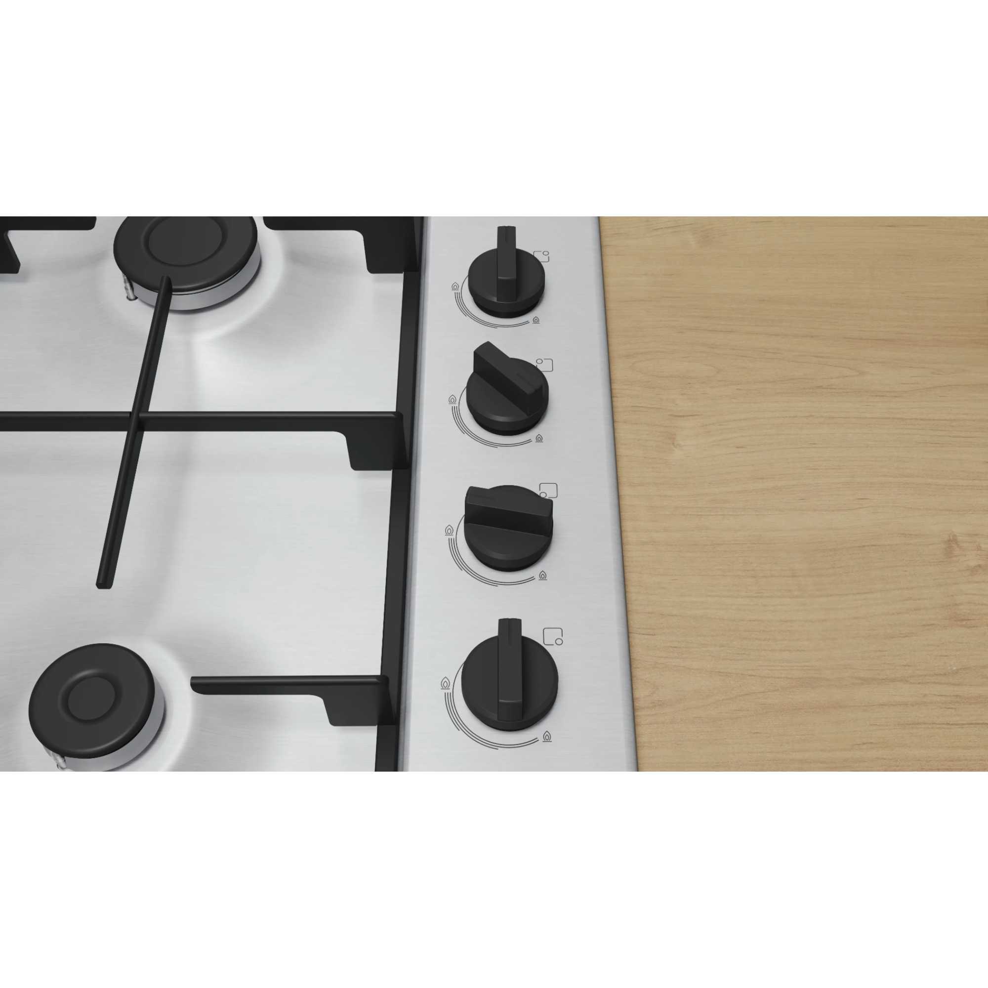 PBP6B5K60 Series 2 Gas 4 Burner Hob - Stainless Steel
