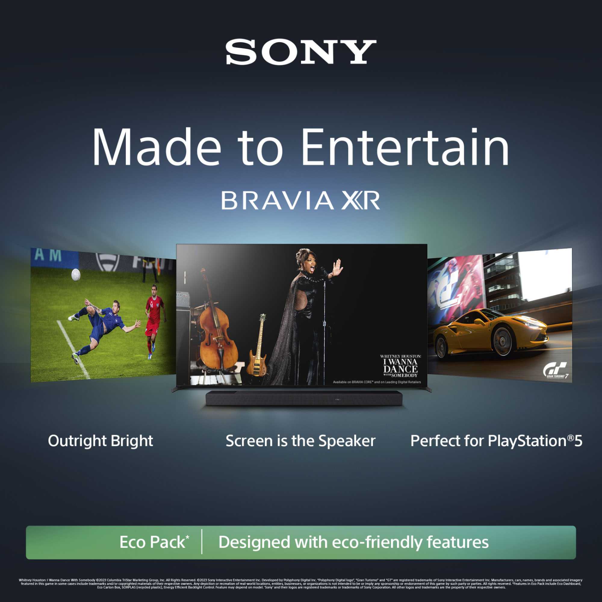 BRAVIA XR77A95LPU 77" OLED 4K Google TV - Dolby Atmos