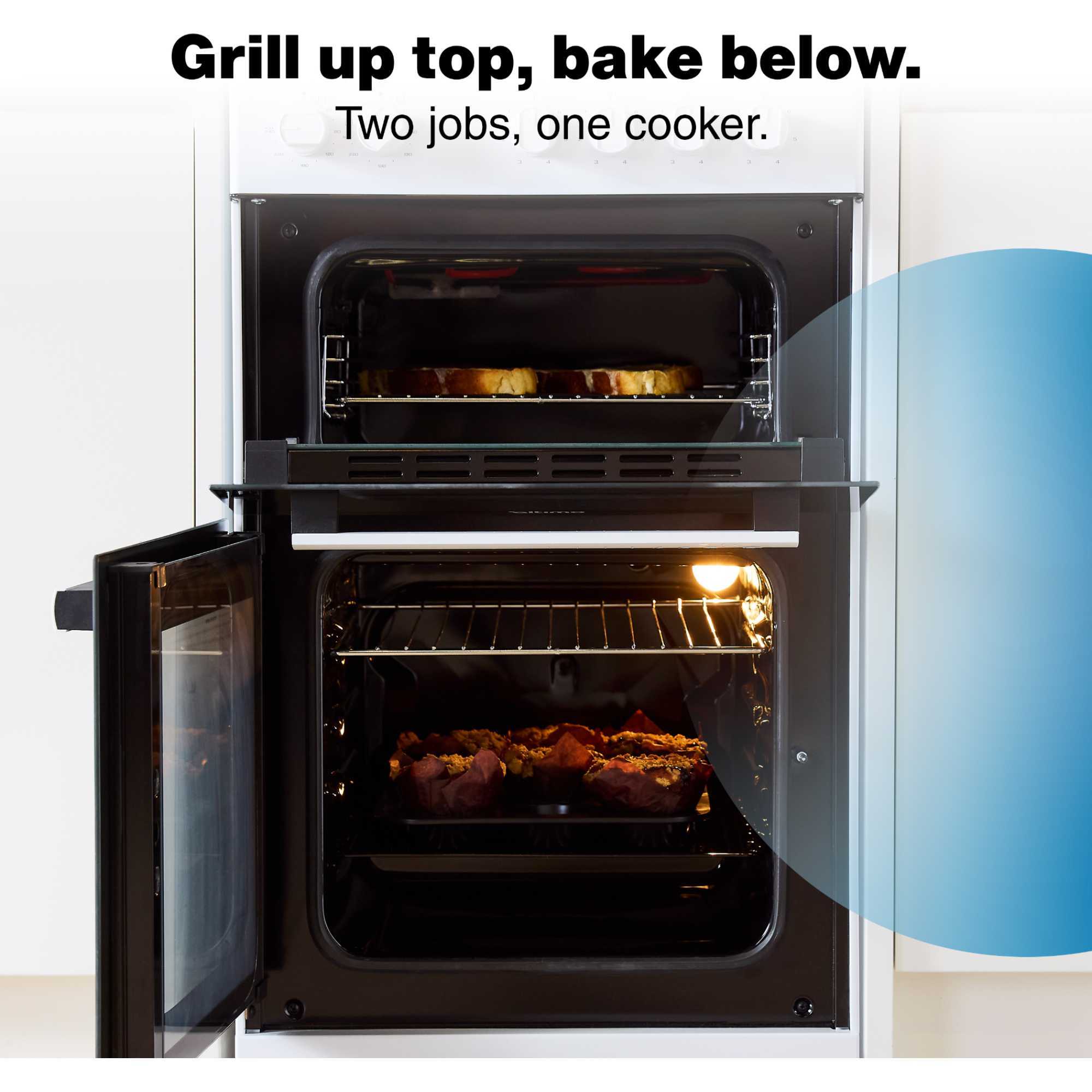 CETC502W 500mm Twin Cavity Freestanding Cooker