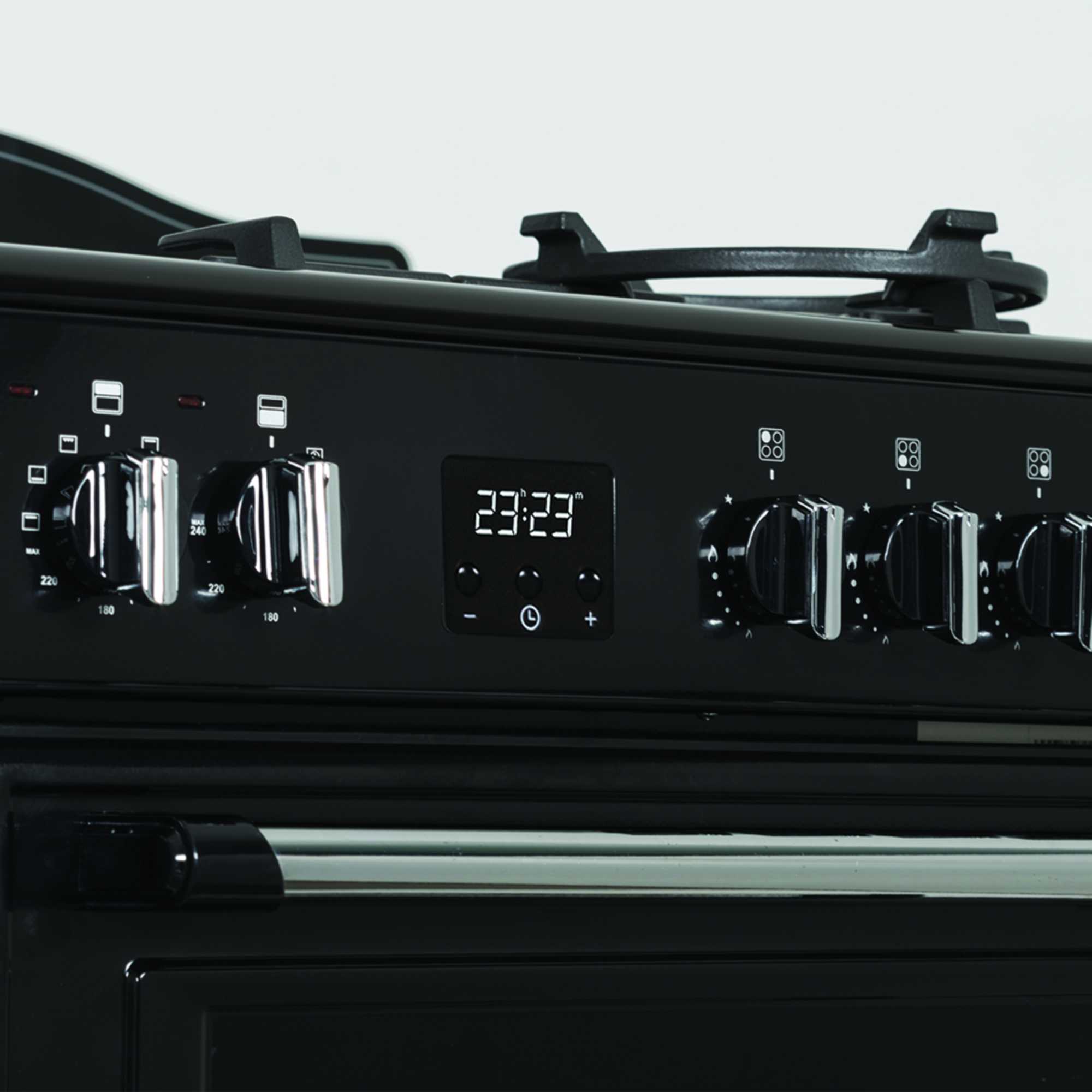 C60DFMRBL 600mm Dual Fuel Cooker with Wok Burner - Black