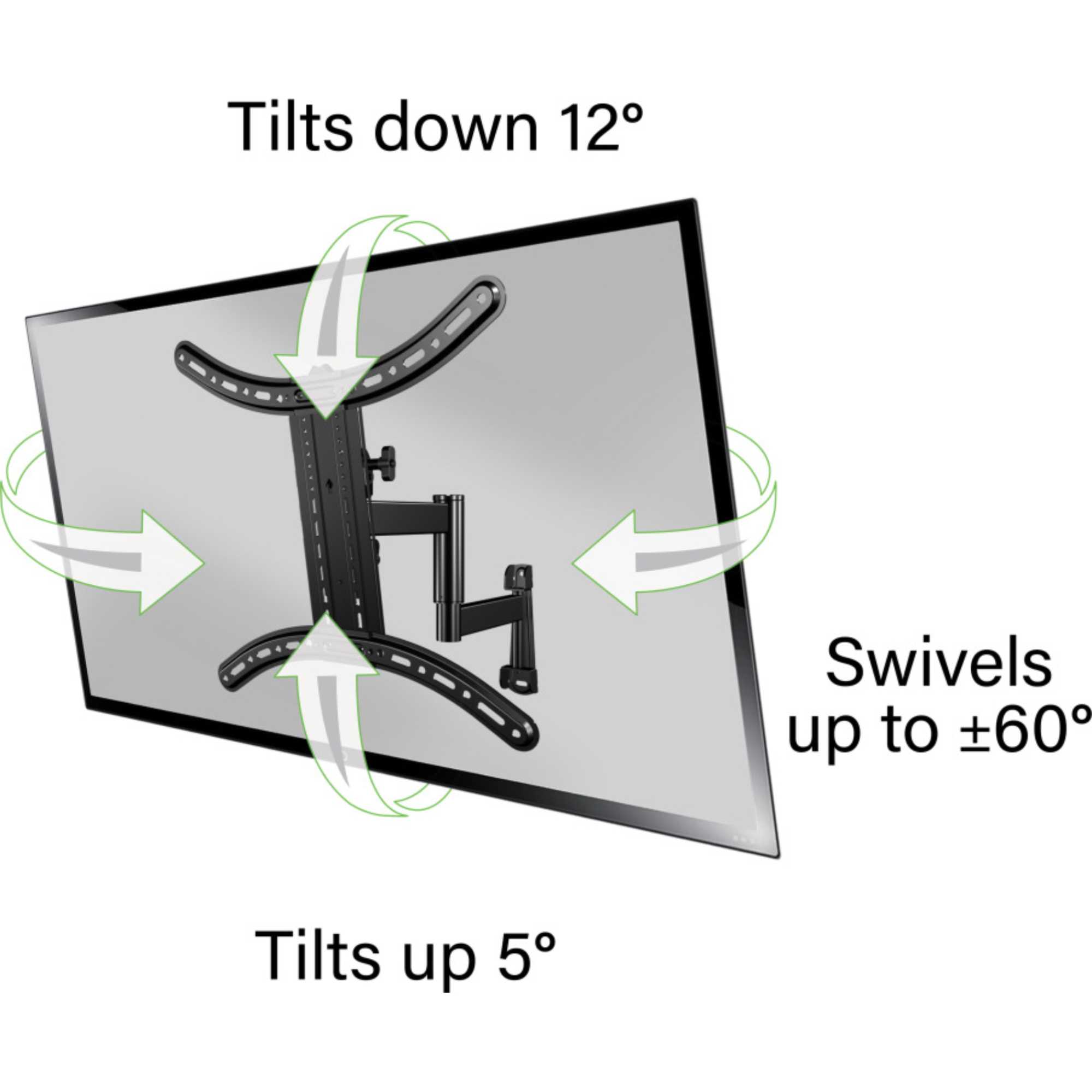 FMF418KIT VuePoint Full-motion TV Mount with 3m 4K HDMI Cable - Black