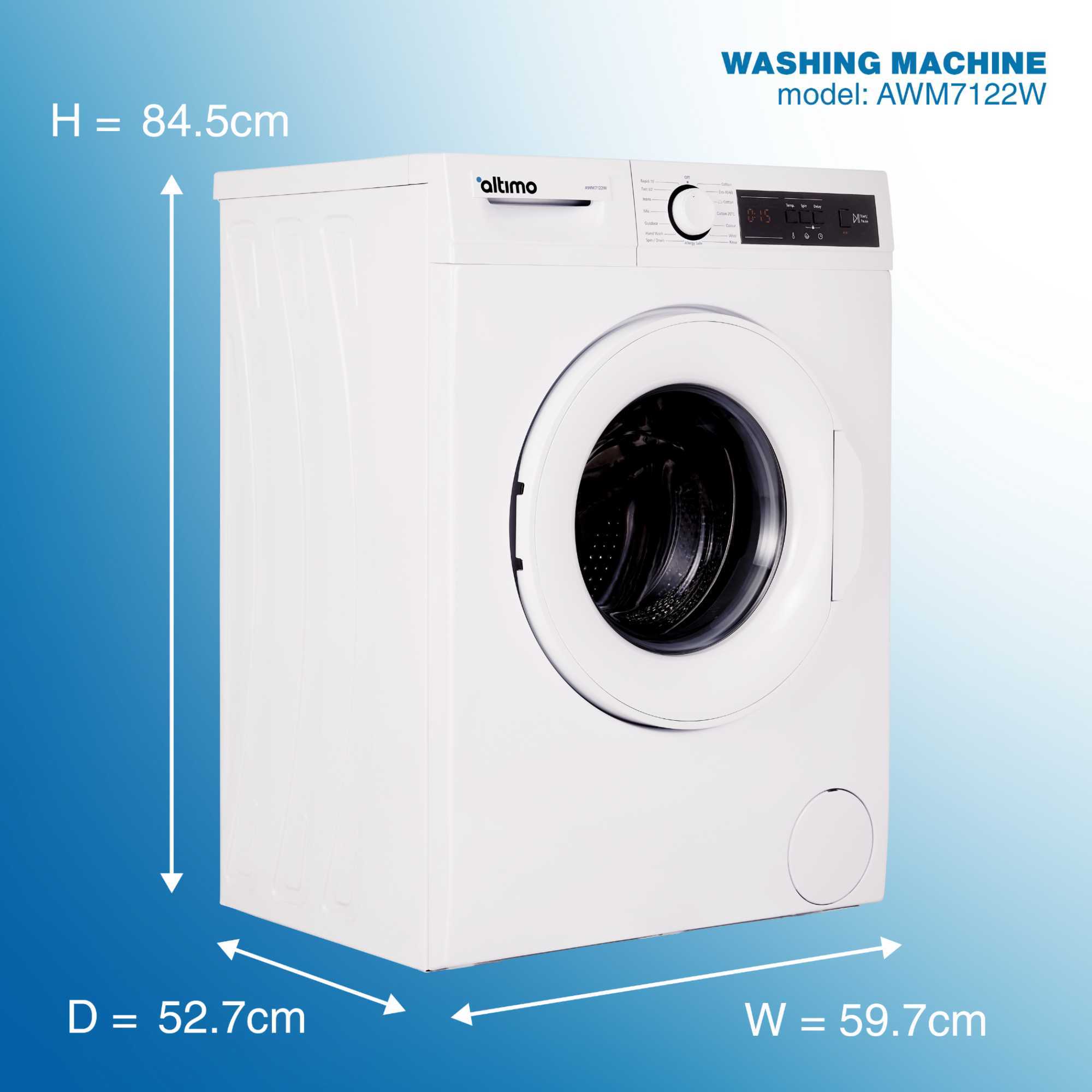 AWM7122W 7kg 1200rpm Washing Machine - White