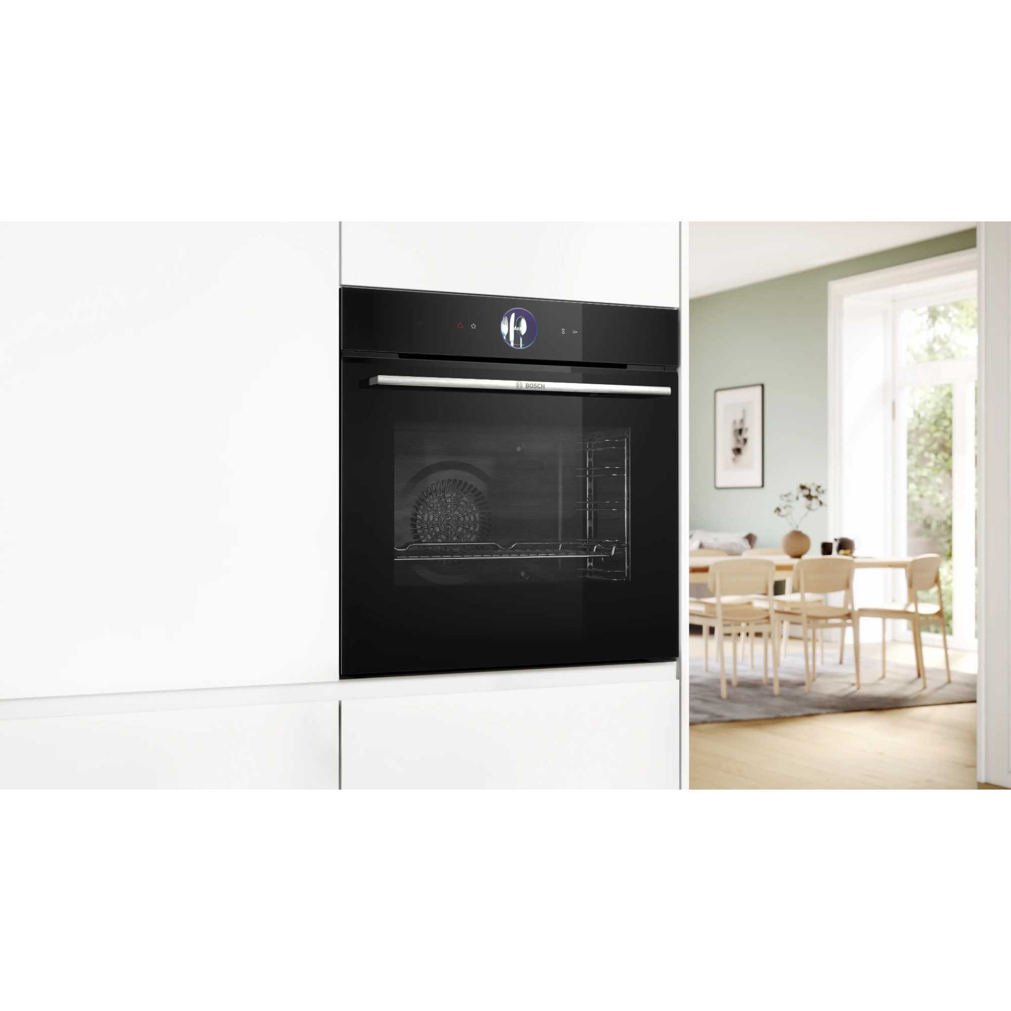 Series 8 HBG7764B1B Built-In Smart Single Oven with Air Fry Function - Black