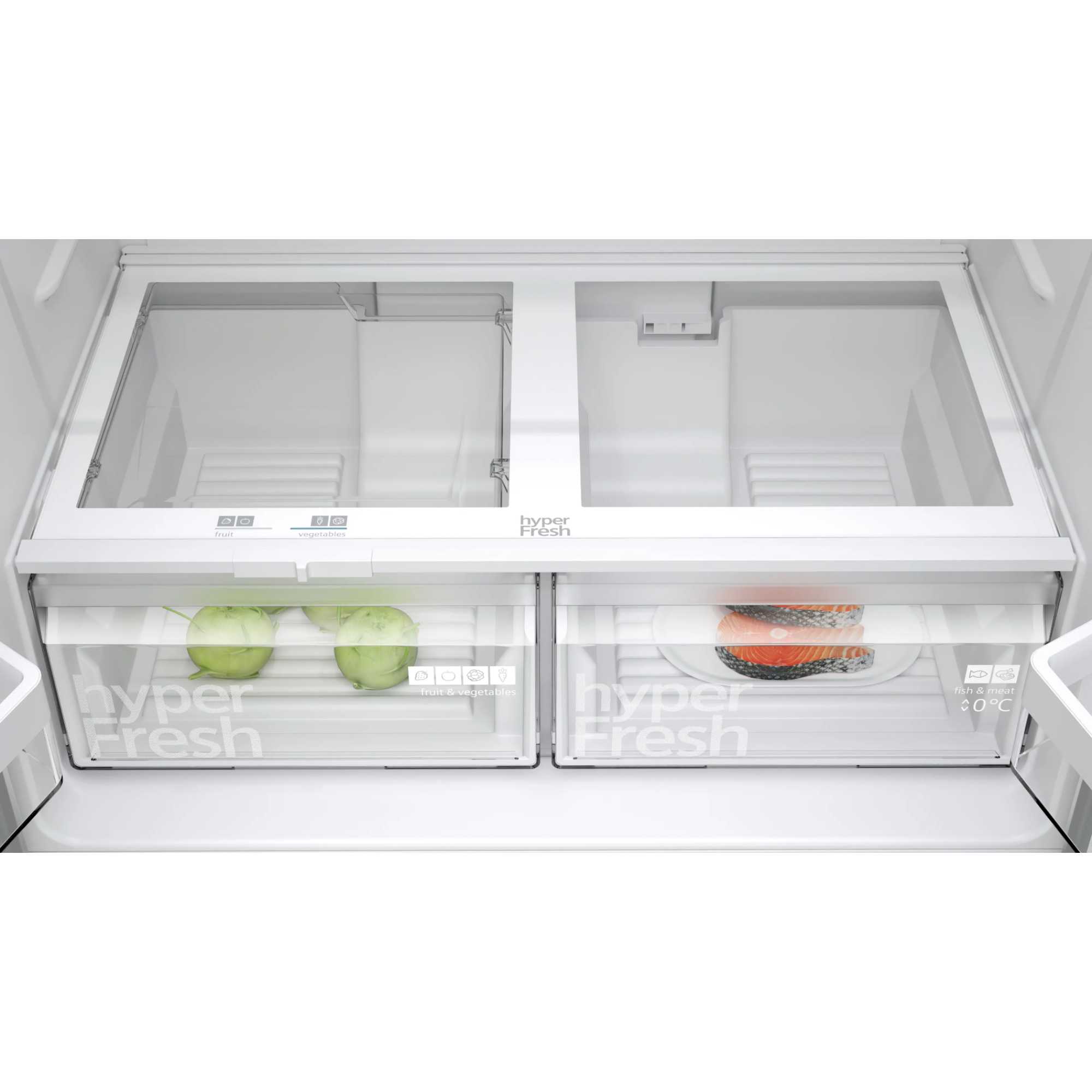 KF96NVPEAG 605l Total noFrost American Fridge Freezer - Stainless Steel