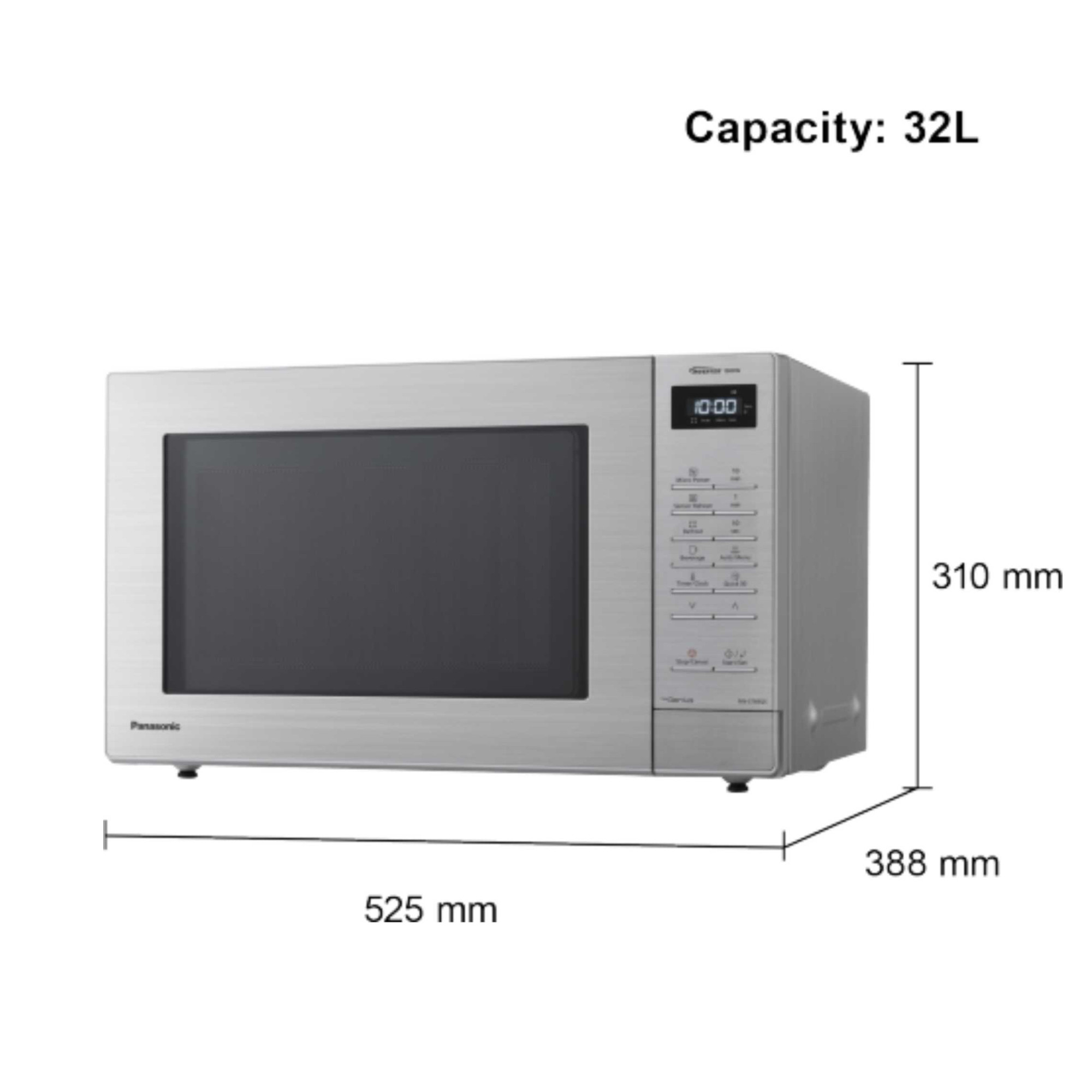 NN-ST68QS Inverter Solo 32L 1000W Microwave - Stainless Steel