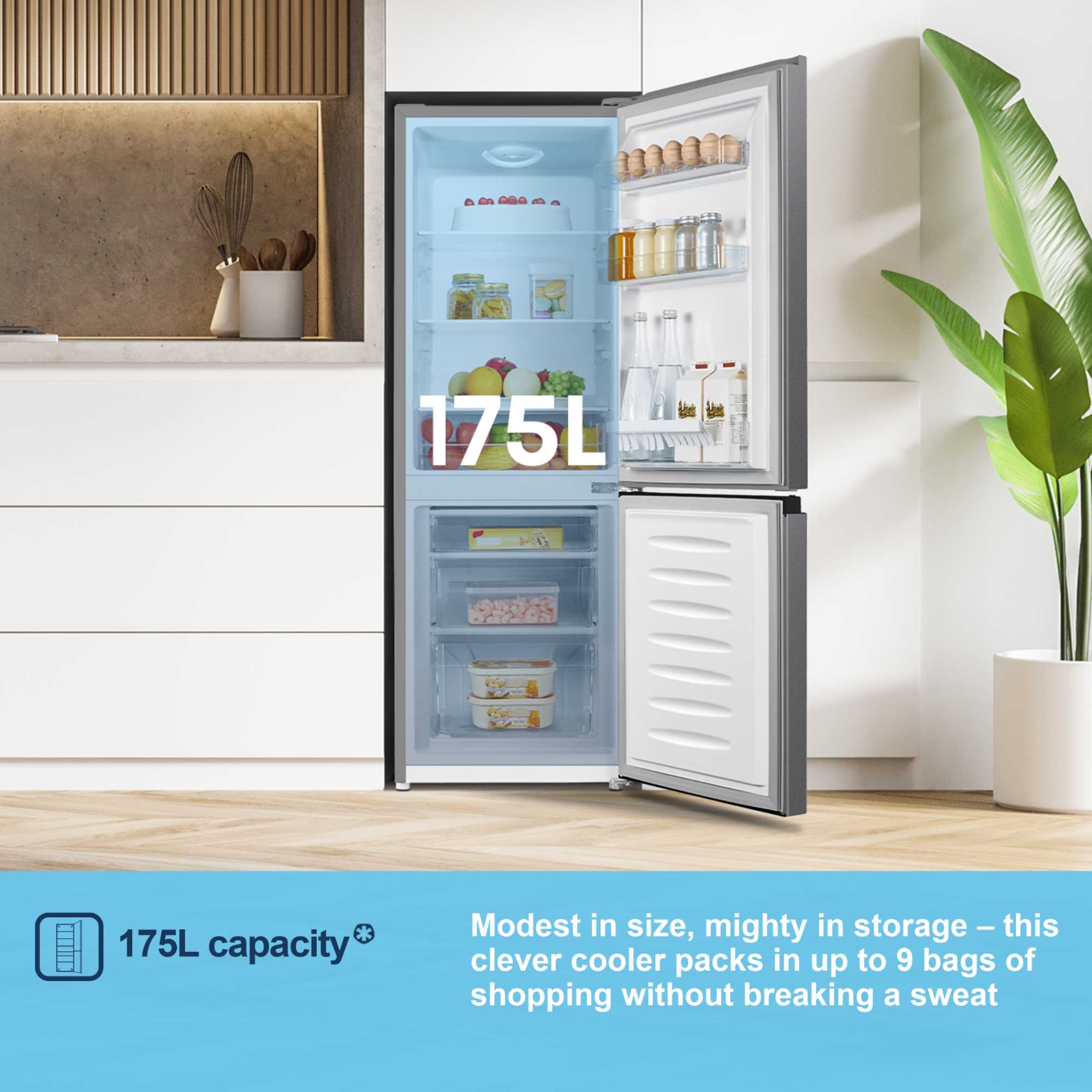 MC50165ES 175L Fridge Freezer - Silver