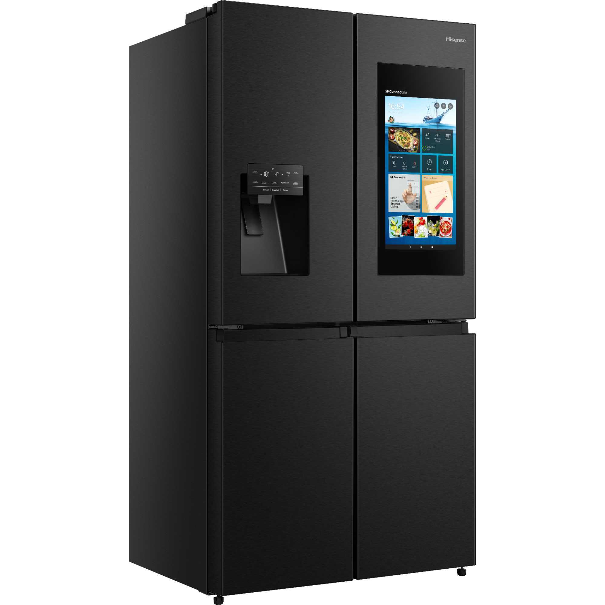 RQ760N4IFE Cross Door American Style Smart Display Fridge Freezer - Black
