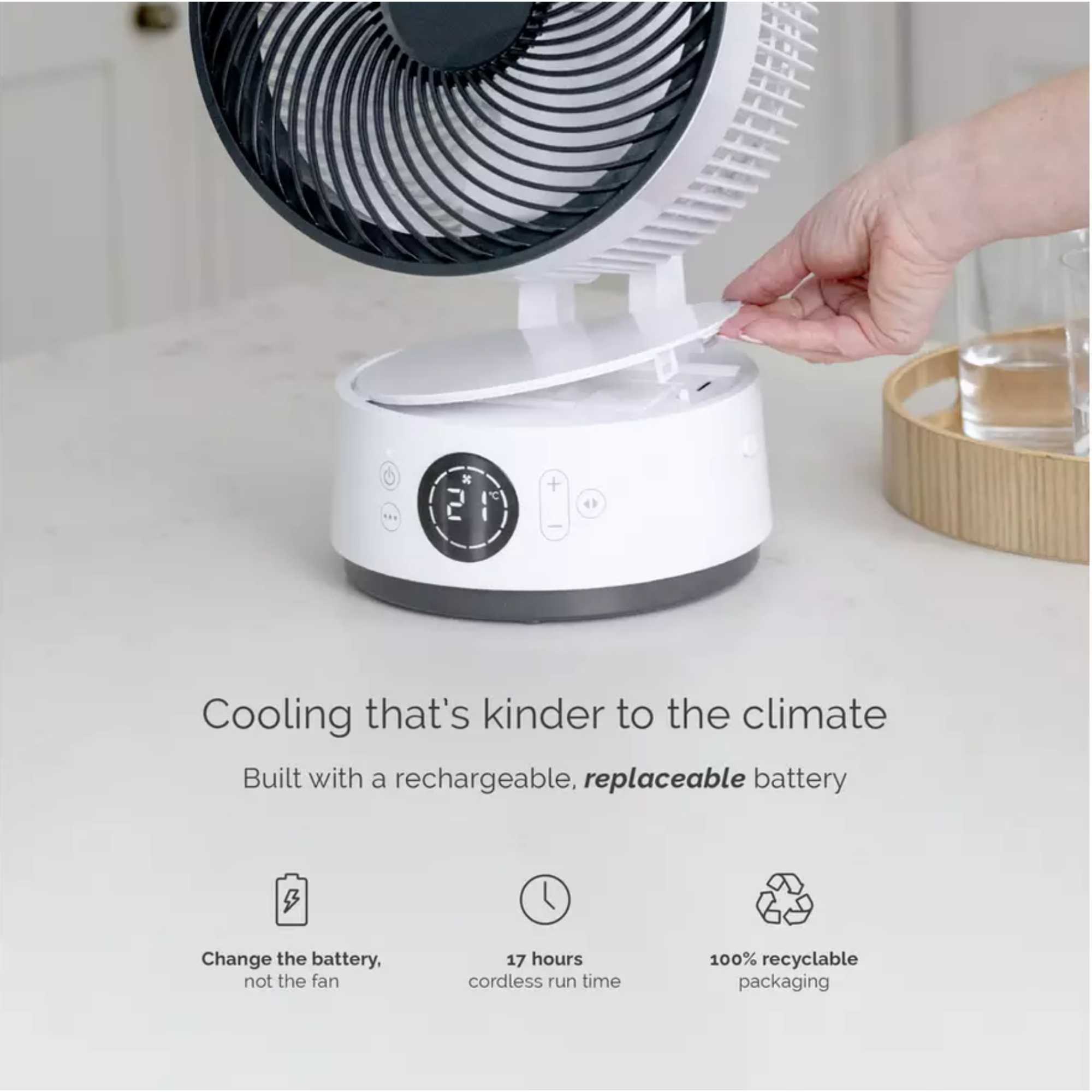 Sefte Air 8" Battery Operated Table Fan - SEFTE-8