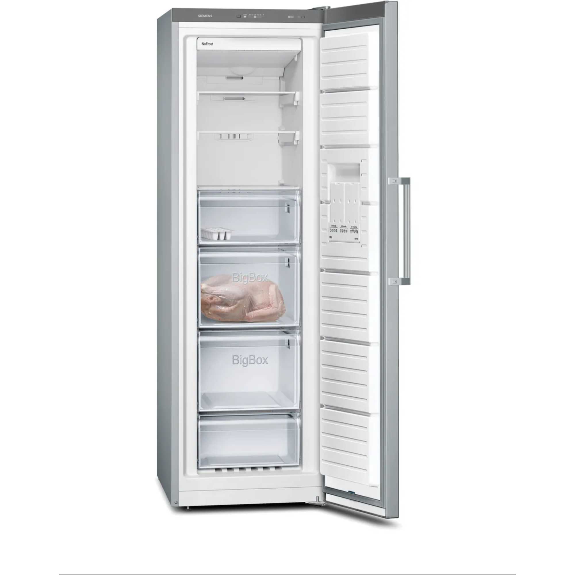 Siemens iQ300 GS36NVIEPG 242L Upright Freezer - Stainless Steel - Image 2