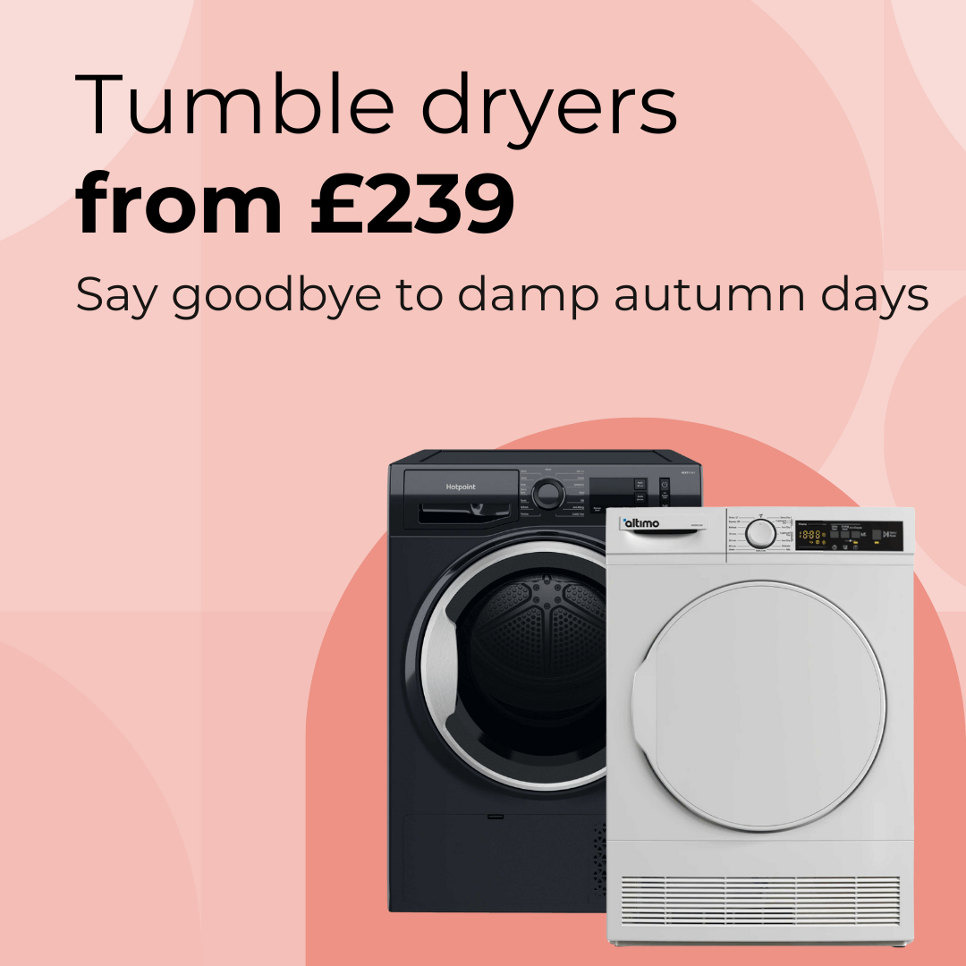 Tumble dryers from as low as £239