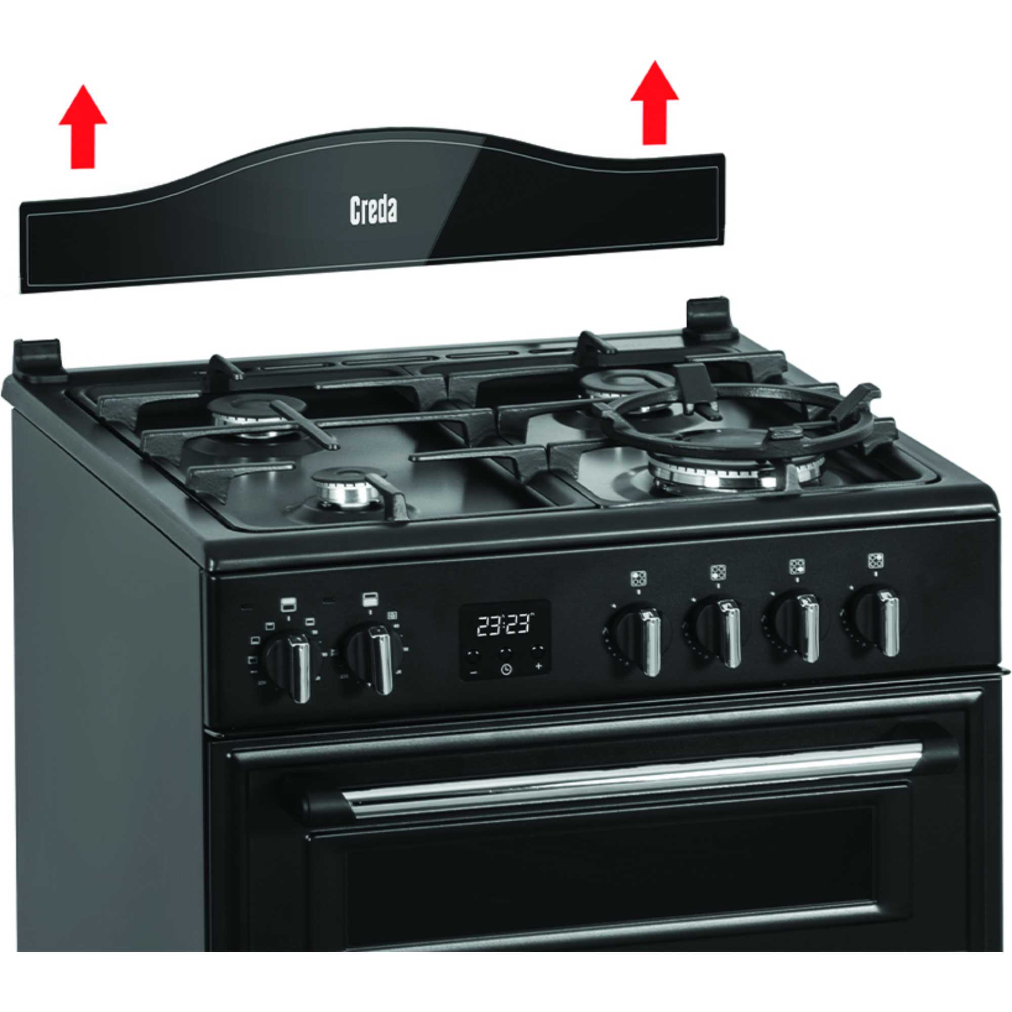 C60DFMRA 600mm Dual Fuel Cooker with Wok Burner - Anthracite