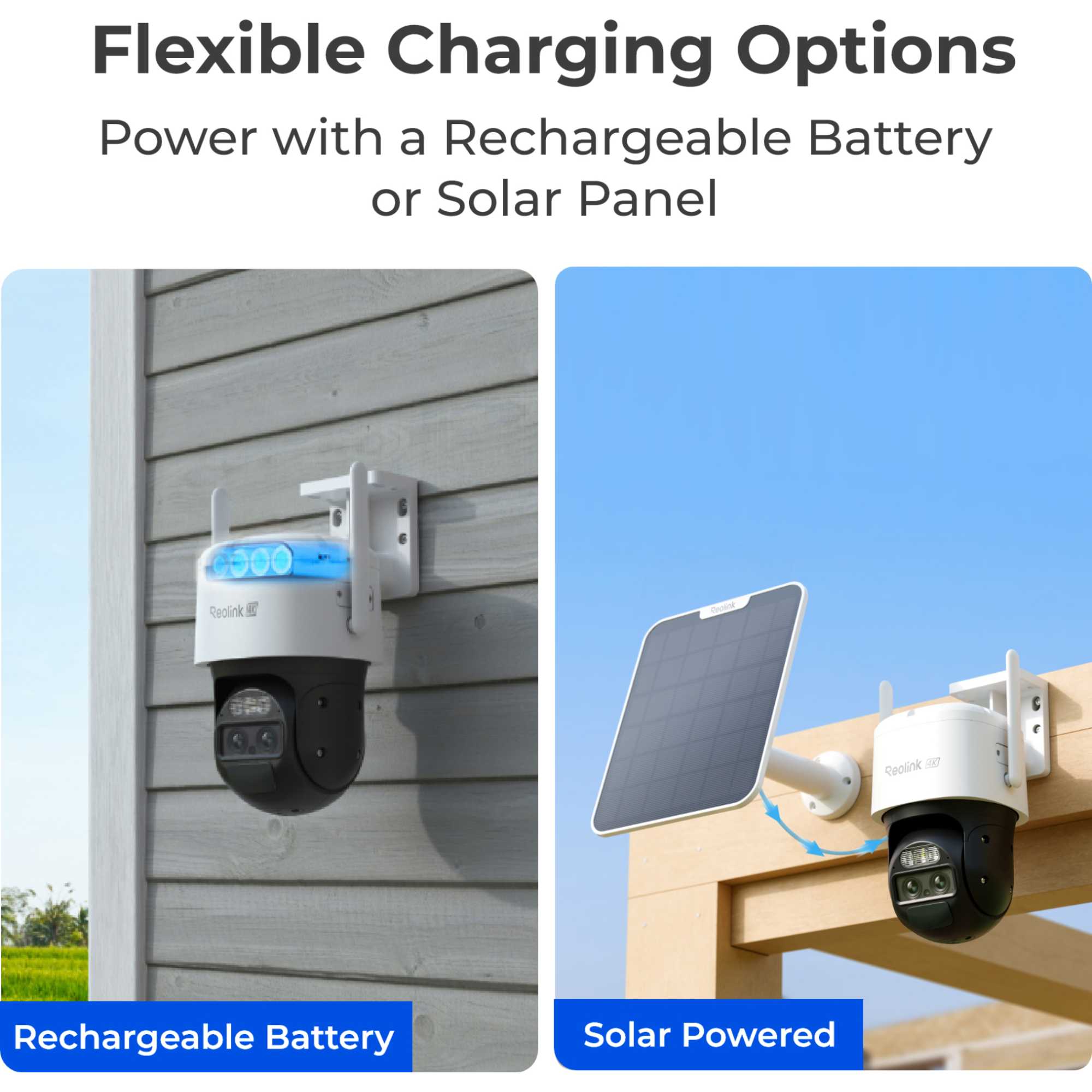 Trackmix Series 4K PTZ Battery 4G LTE Outdoor Security Camera with Solar Panel + 64GB