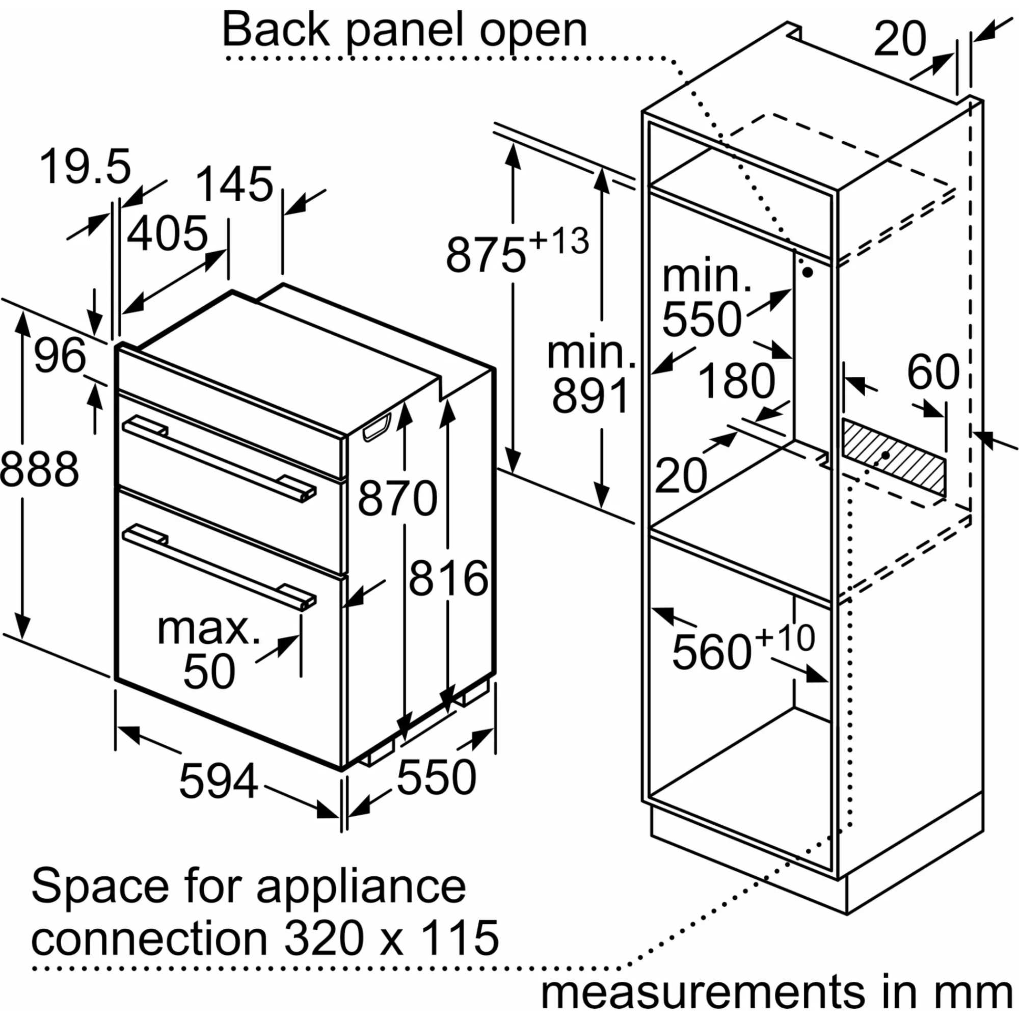 N 50 U2ACH7AN7B Built-In Smart Double Oven - Stainless Steel