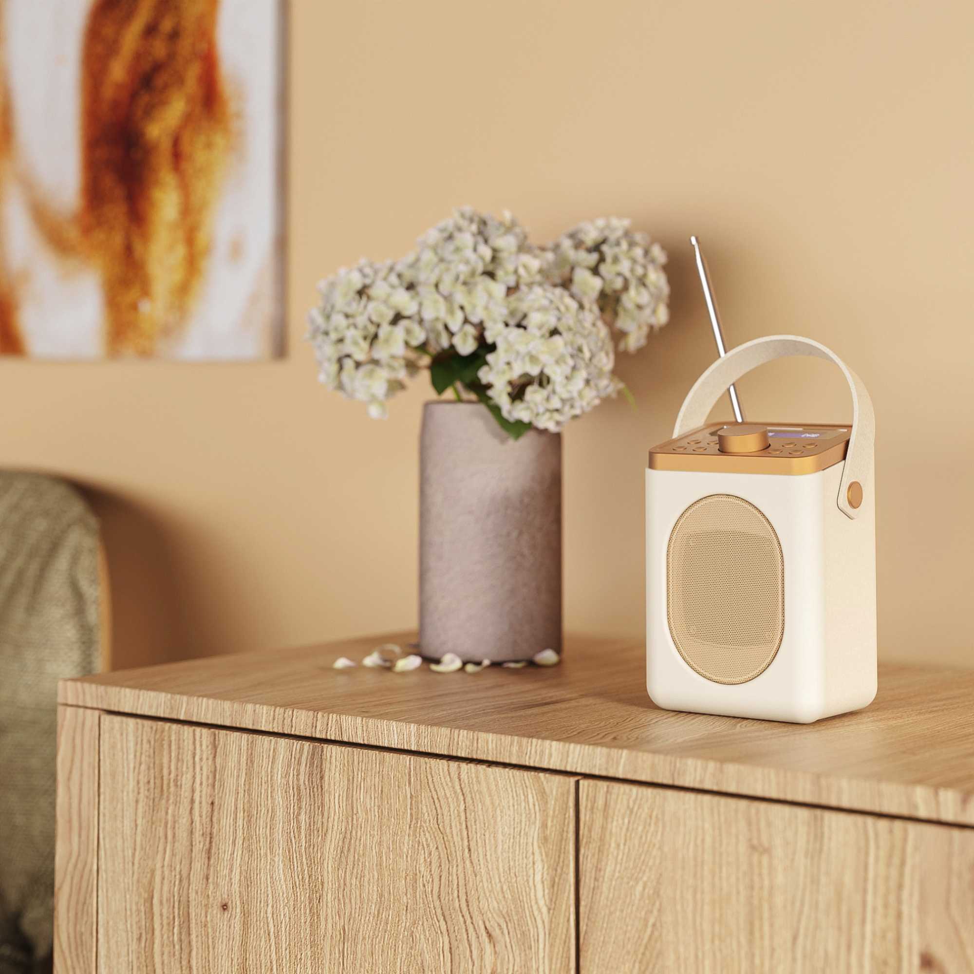 Little Shelford Dab Radio Portable Analog & Digital - Cream