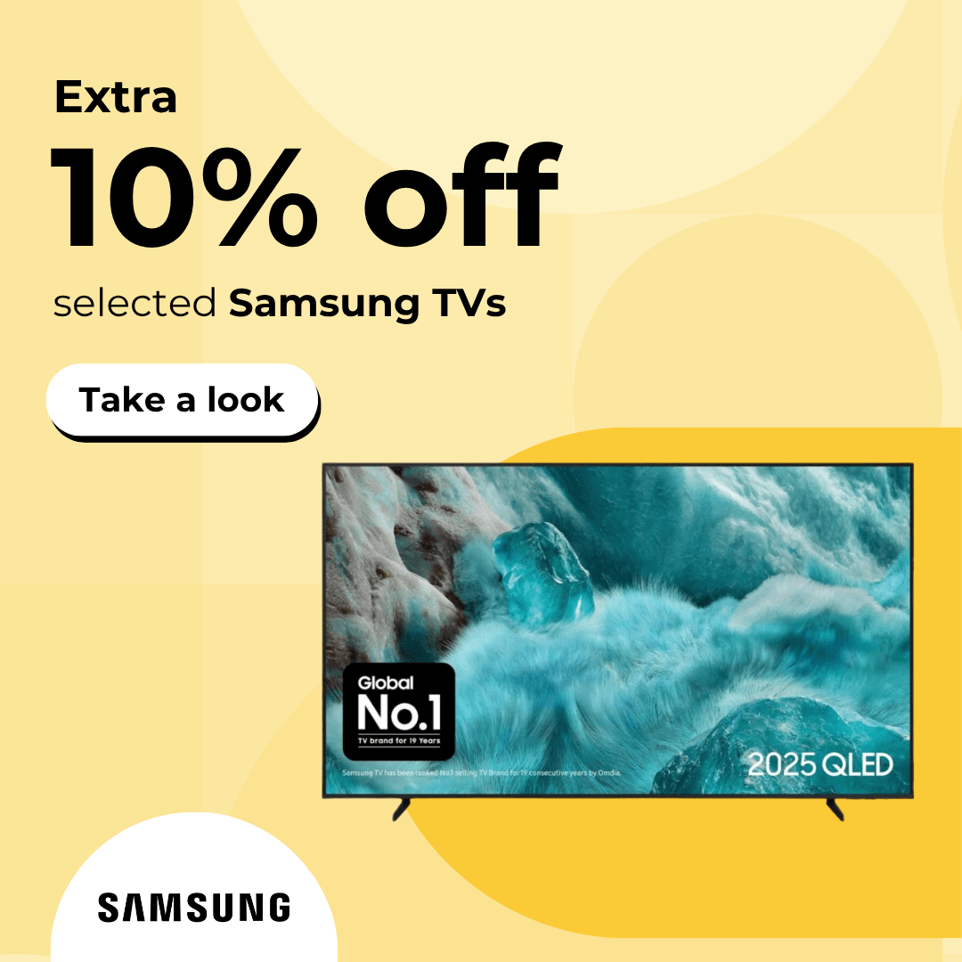 Extra 10% off selected Samsung TVs
