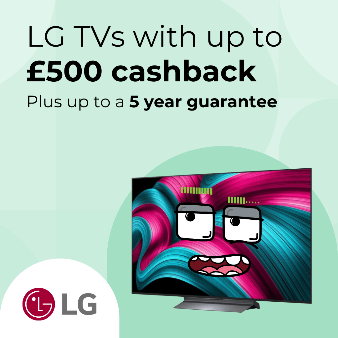 LG TVs with up to £500 cashback