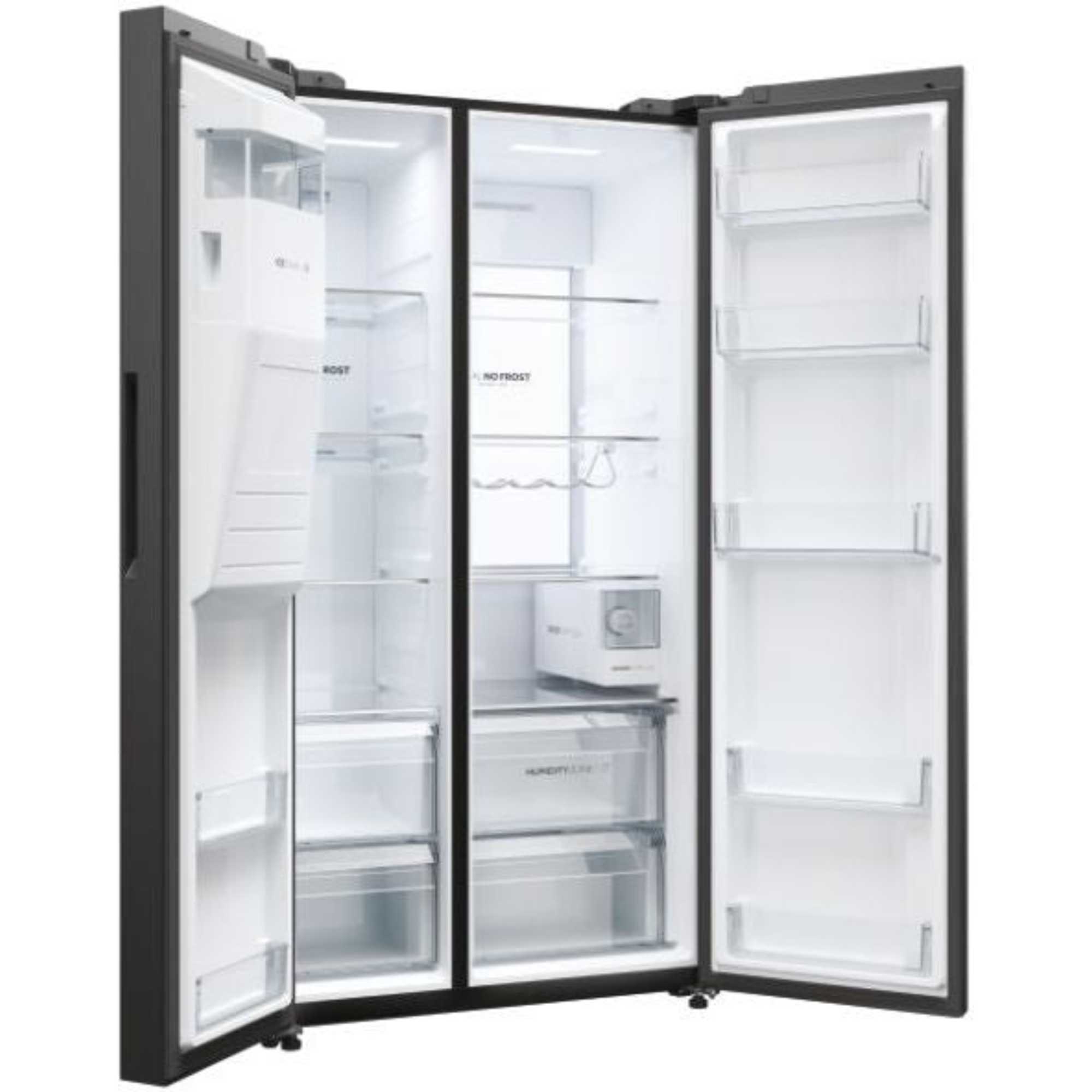 HSW79F18DIPT Series 7 601l American Style Fridge Freezer - Slate Black