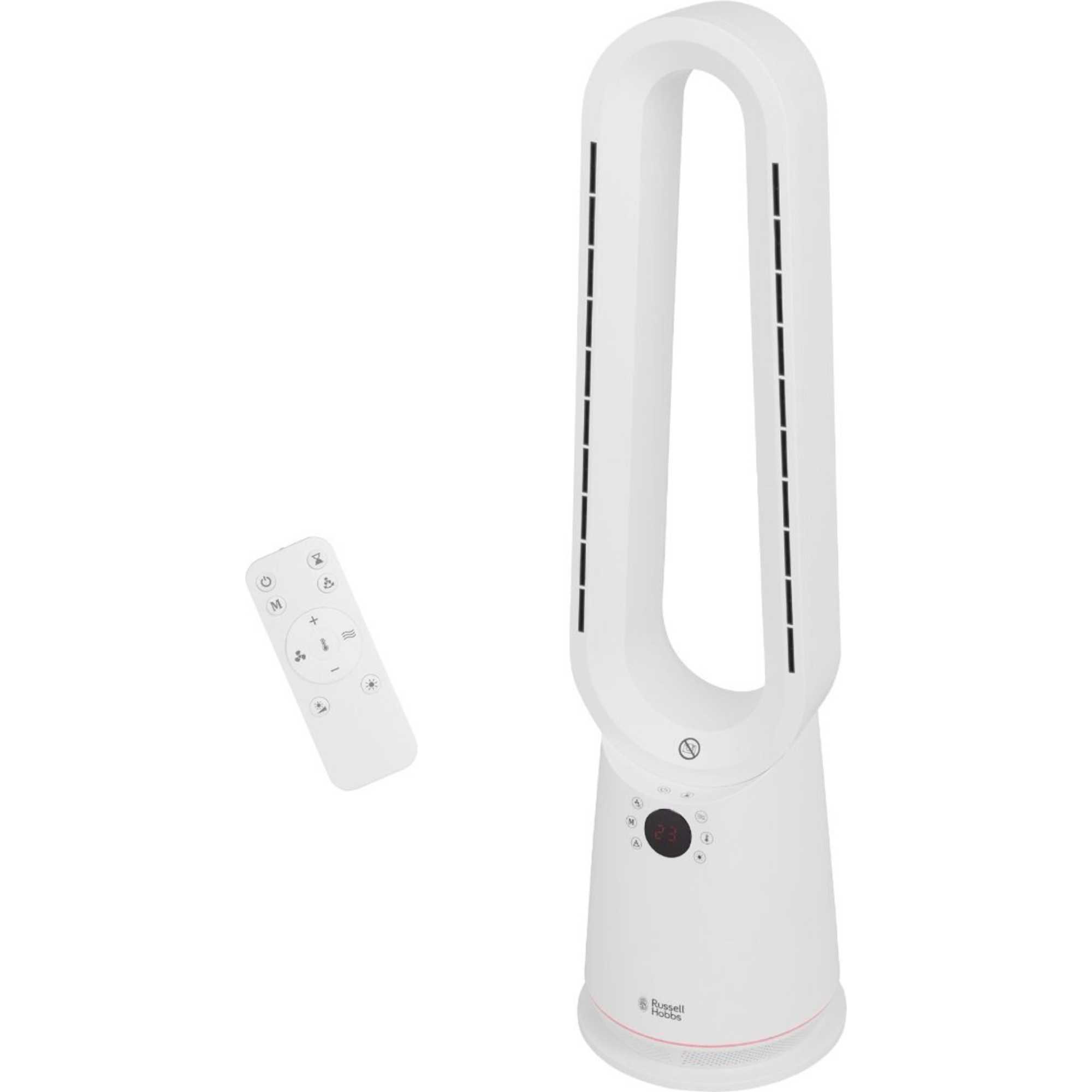 RHBHC2030W Bladeless 2KW Fan Heater With 30W Cooling Modes - White