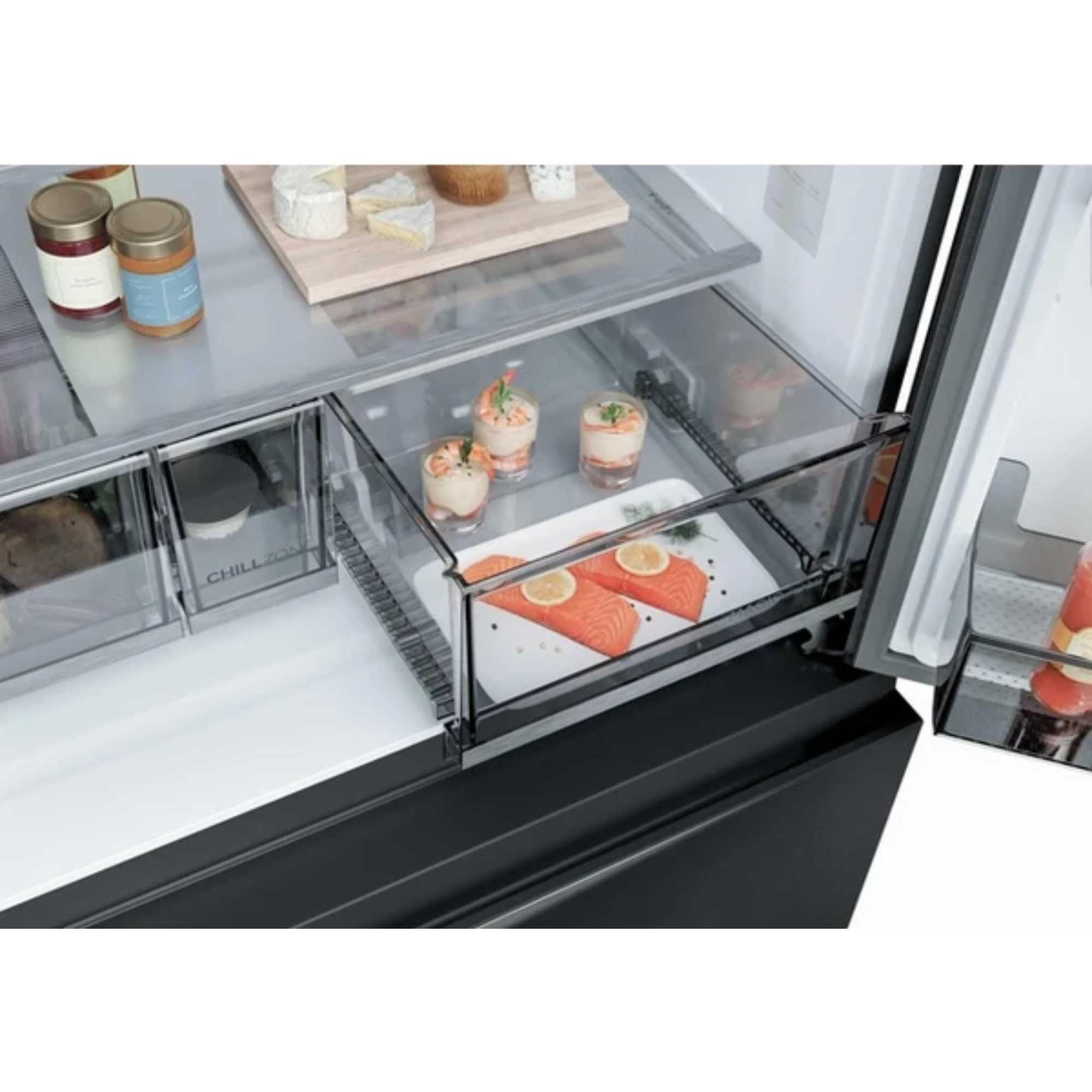Horizon Collection American Style Fridge Freezer - Black - HFR59F18CWMB