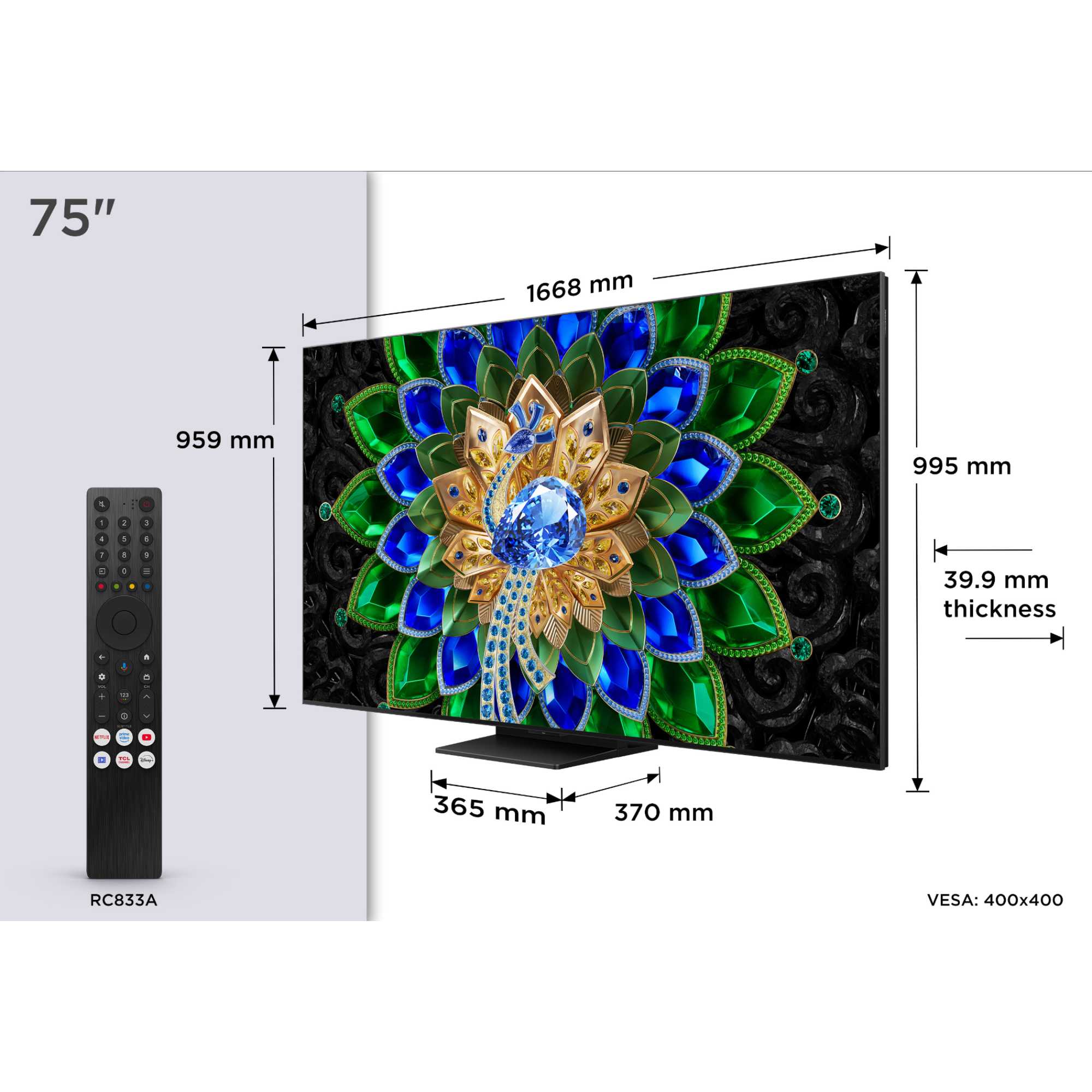 A400U 75" 4K Ultra HD QD-Mini LED HDR Smart TV - 75A400U-UK