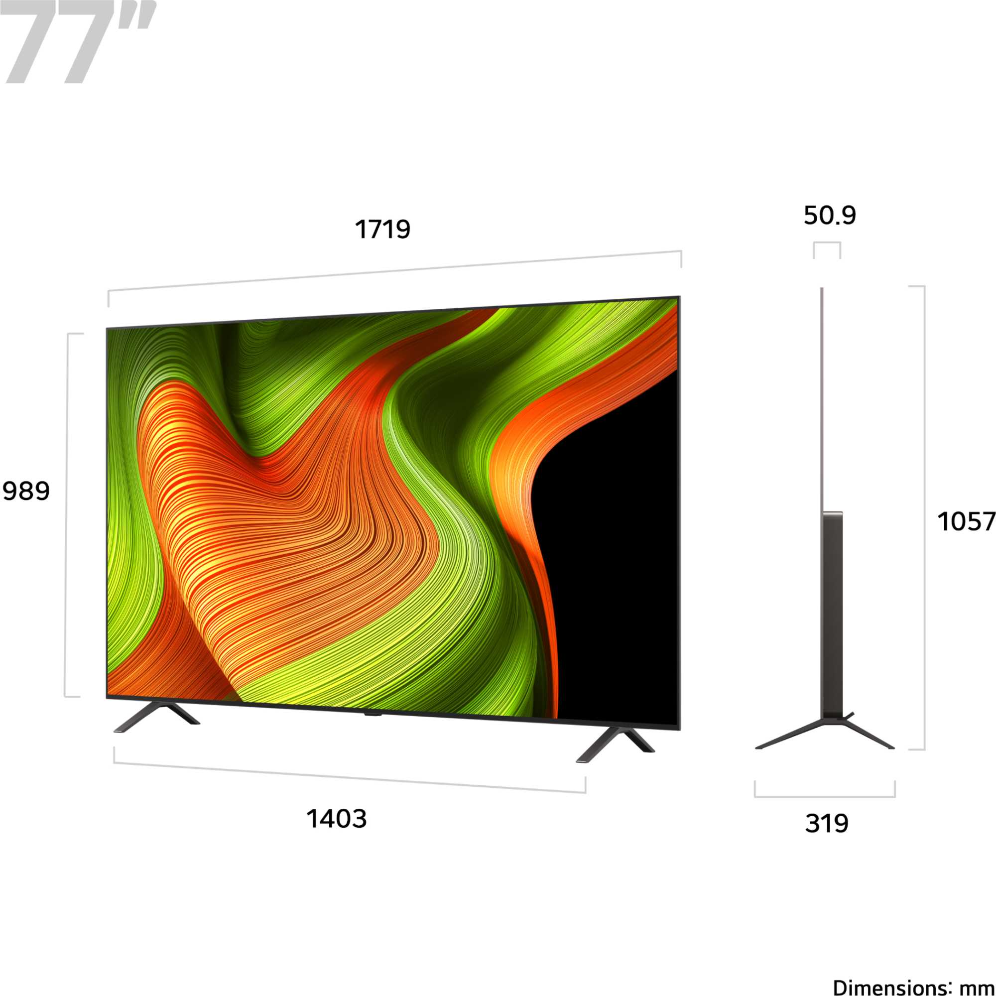 B56LA 77" 4K HDR Smart webOS TV with AI Concierge - OLED77B56LA