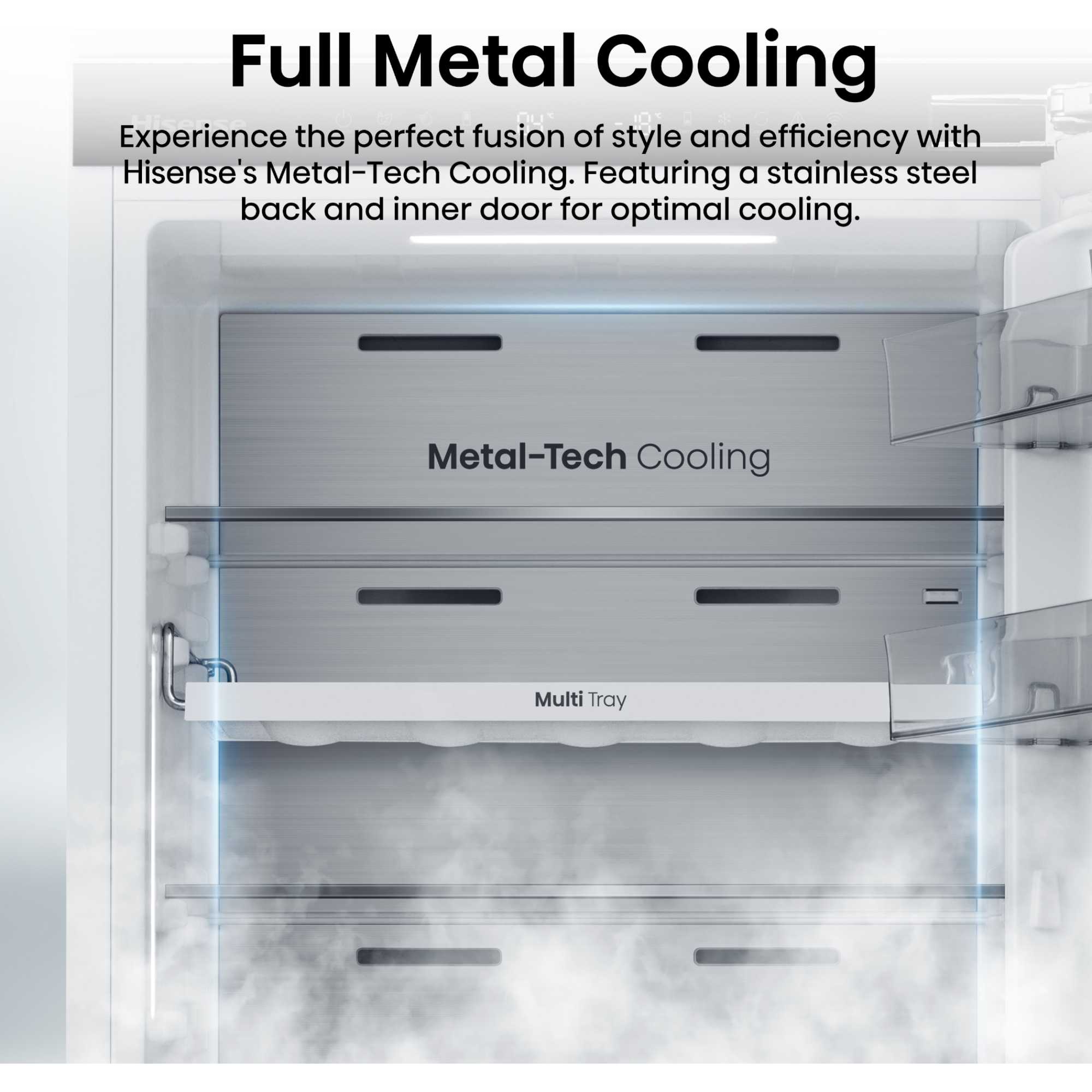 Hisense Rb5b250sswc1 Integrated Smart 60/40 Fridge Freezer - Sliding Hinge, White - Image 3