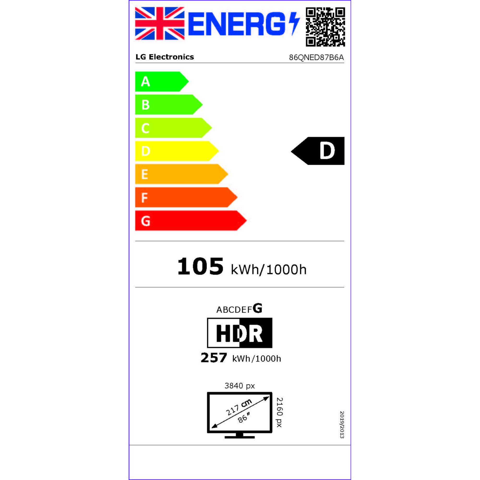 QNED87 86" 4K QNED Mini LED Smart TV - 86QNED87B6A