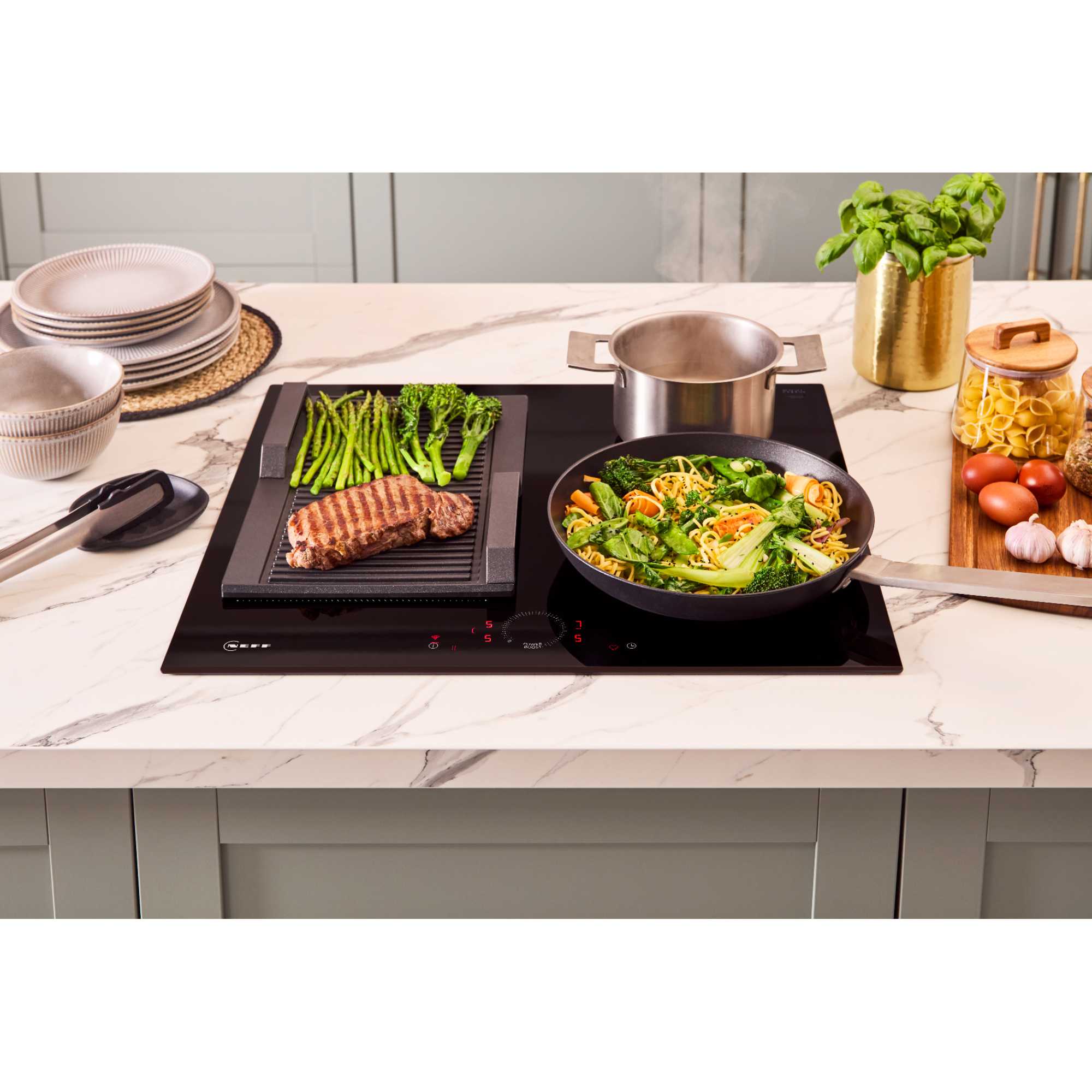 T56FHS1L0 N 70 60cm 4 Zone Smart Induction Hob - Black