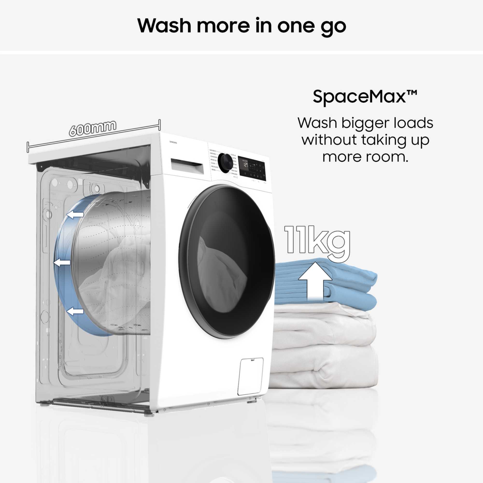 Samsung WW90DG6U85LEU1 9kg 1400 RPM Washing Machine - White