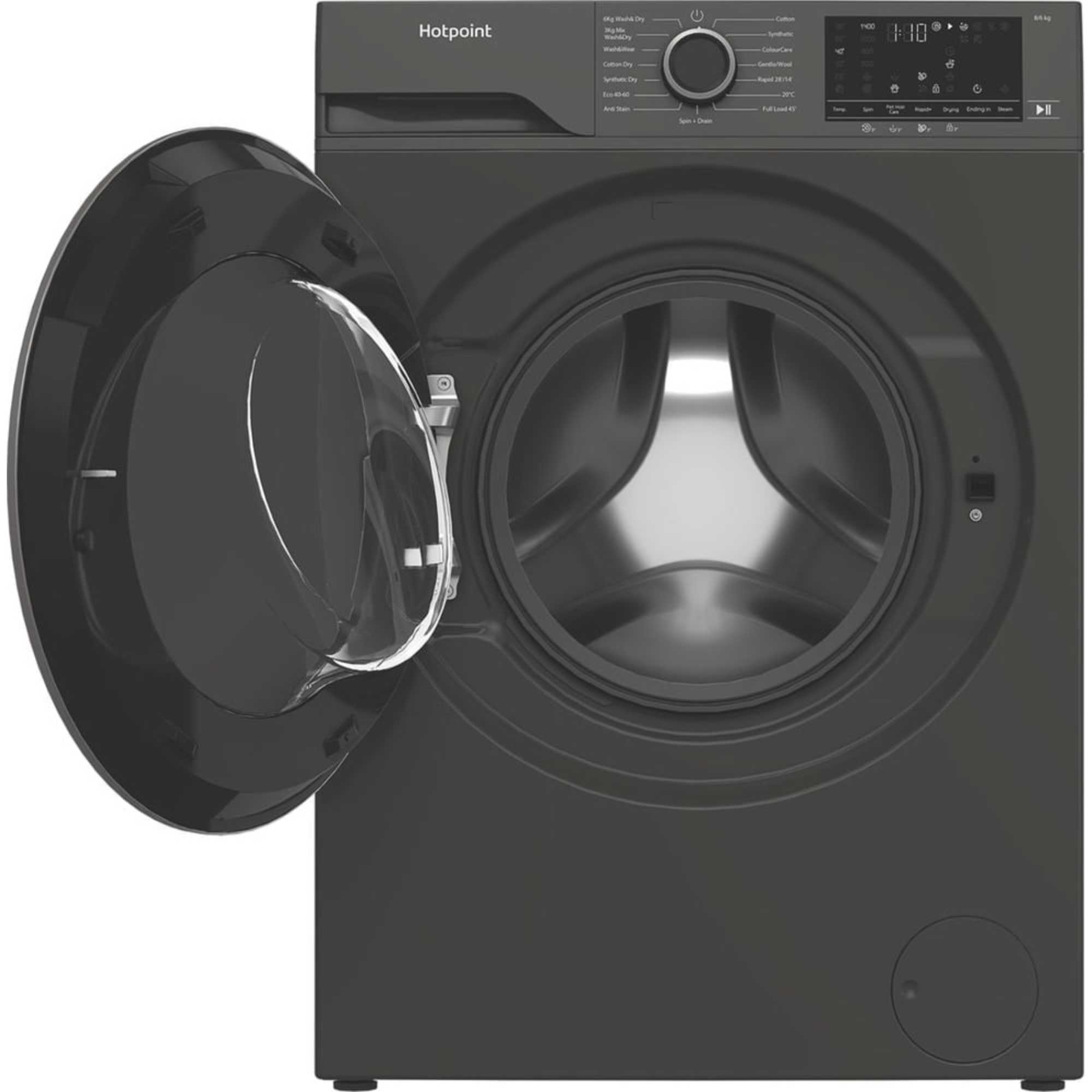 HBD 8680G AntiStain UK 8kg Wash 6kg DryWasher Dryer - Graphite