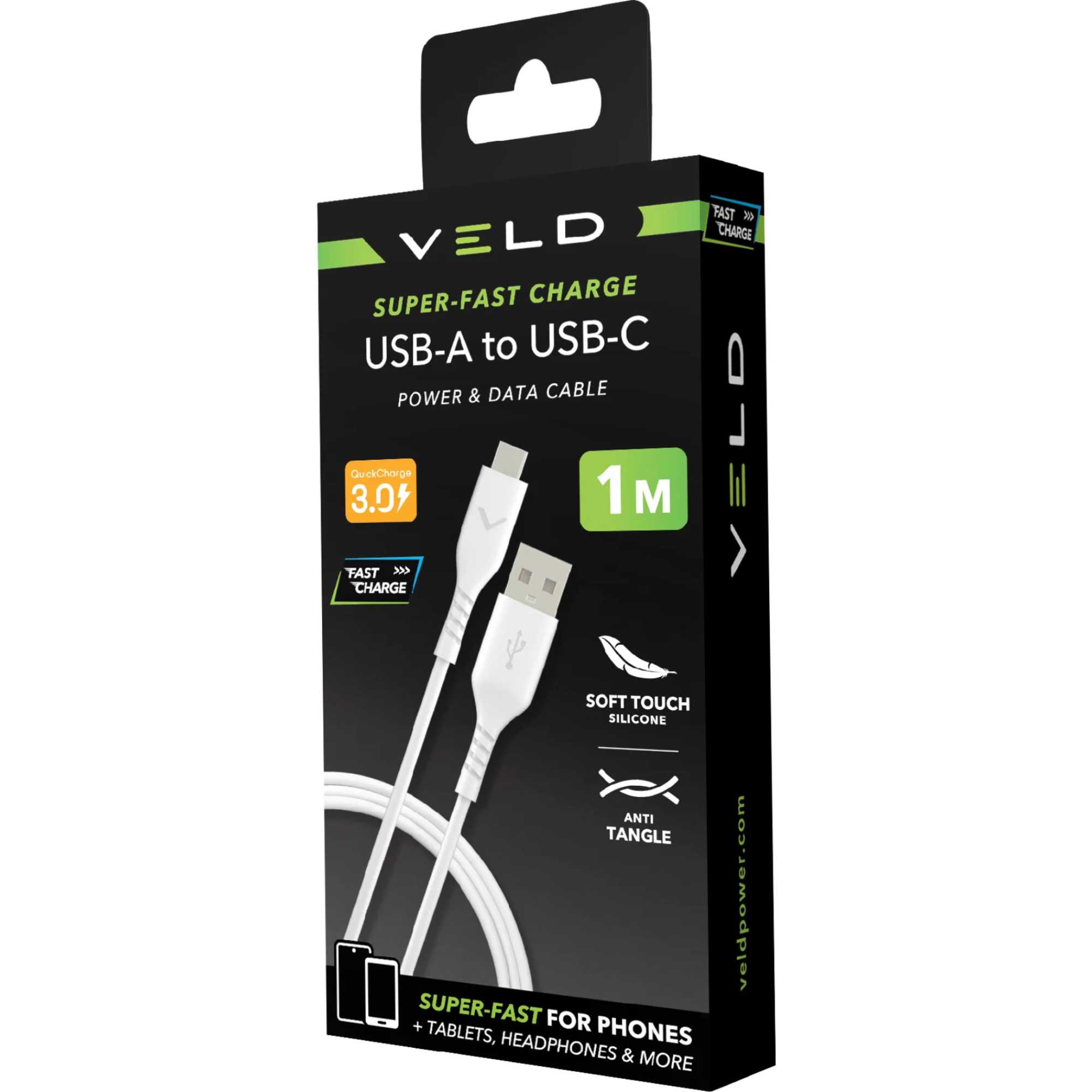 VAC100W1 Super-Fast 1m USB-A TO USB-C Cable