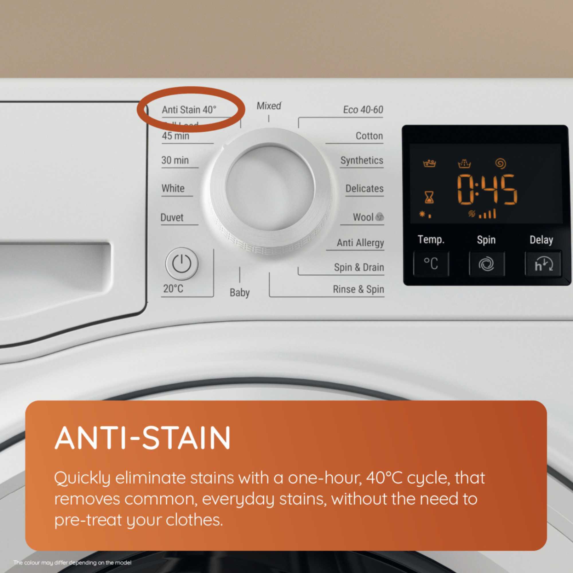 Anti-Stain 10kg 1400rpm Washing Machine - NSWM 1046 W UK