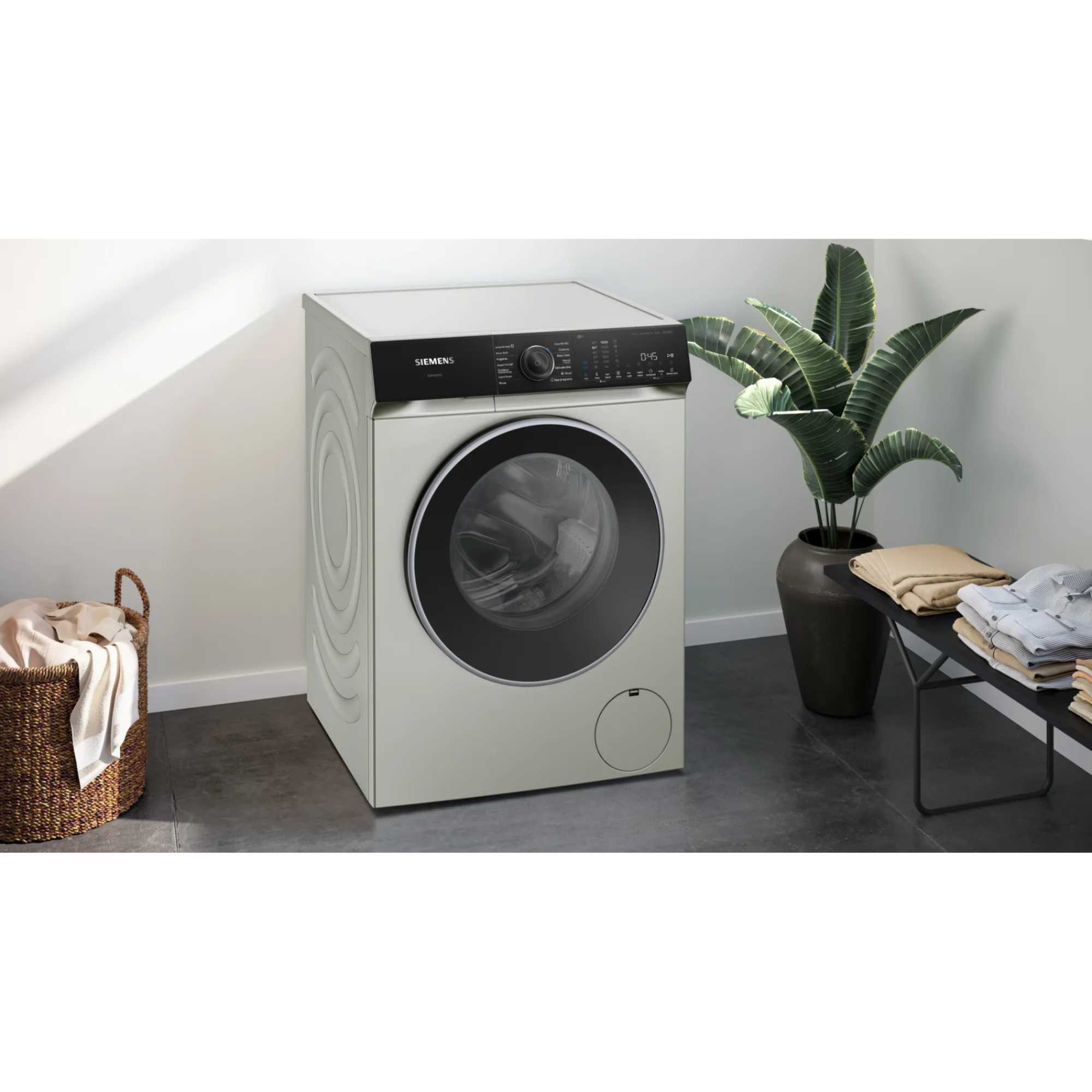 WG46H2AXGB iQ500 9kg Drum 1600rpm Smart Washing Machine - Silver Inox