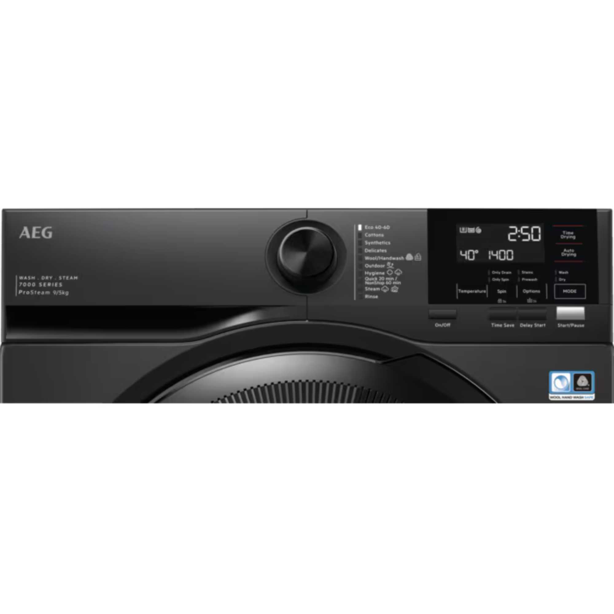 LWR7196U4B 9kg Wash 5kg Dry 7000 ProSteam Condenser Washer Dryer - Black