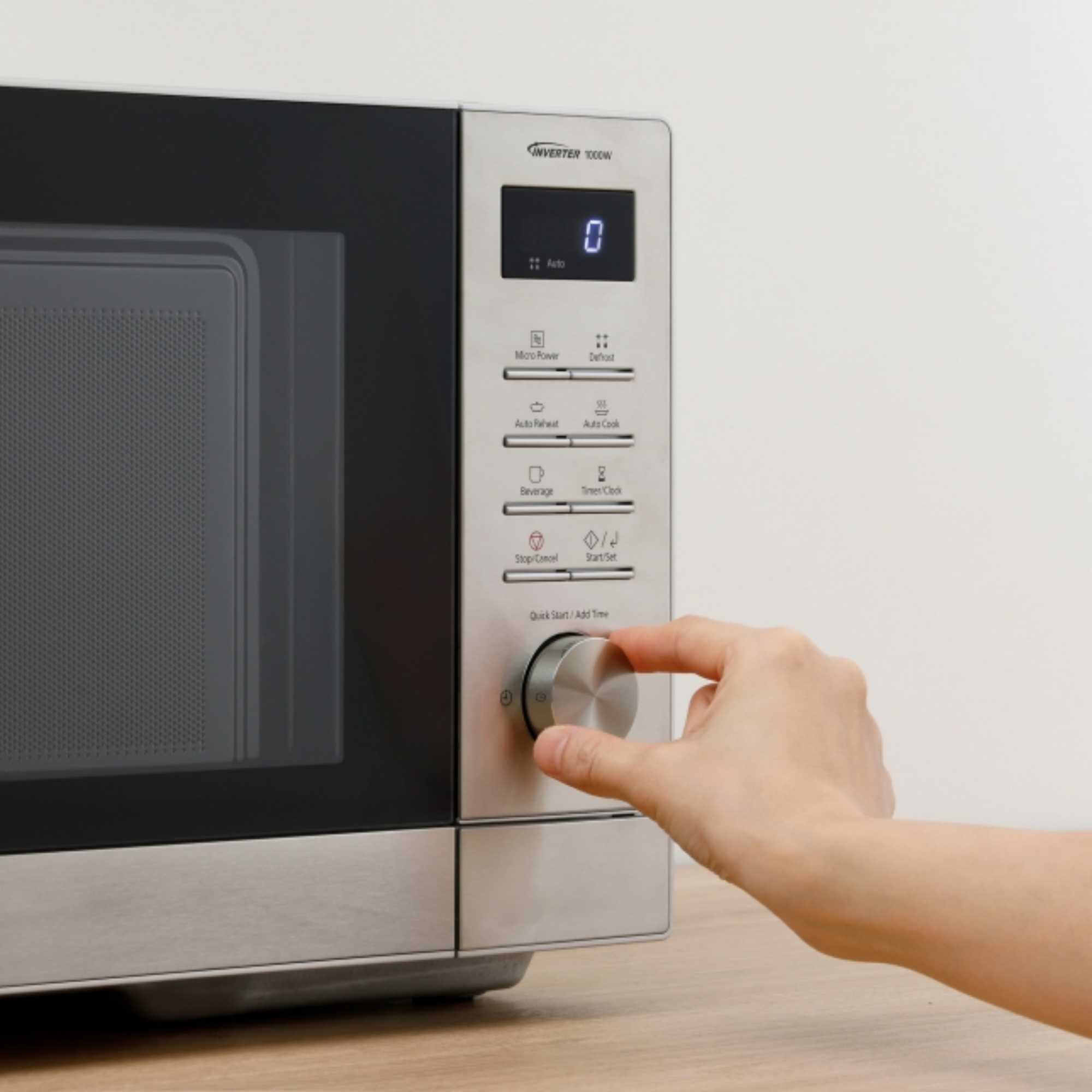 NN-SD37QSBPQ 1000W 29l Inverter Compact Microwave Oven - Stainless Steel