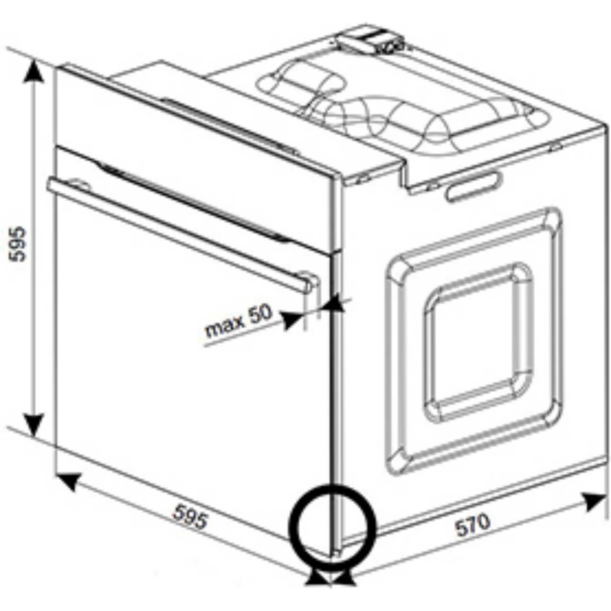 SC020SS 65L Built-in Oven