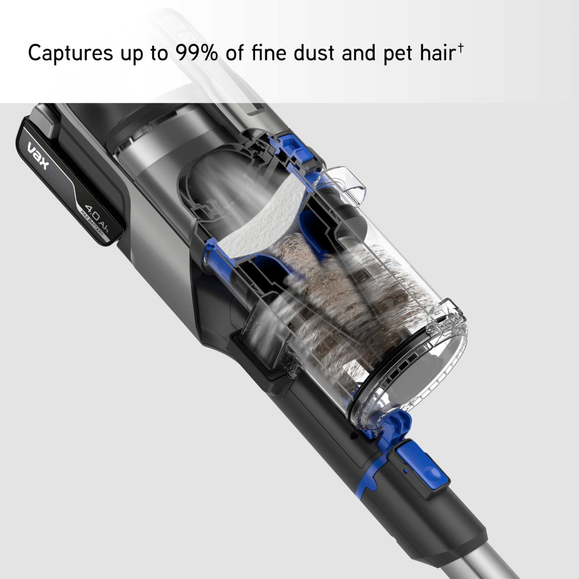 CLSV-PAKS Pace Cordless Vacuum Cleaner - Graphite/Blue