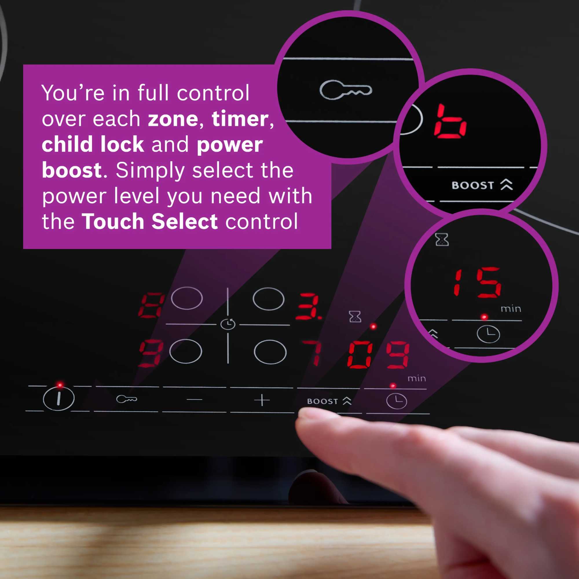 PIE631BB5E Series 4 60cm 4 Burner Induction Hob