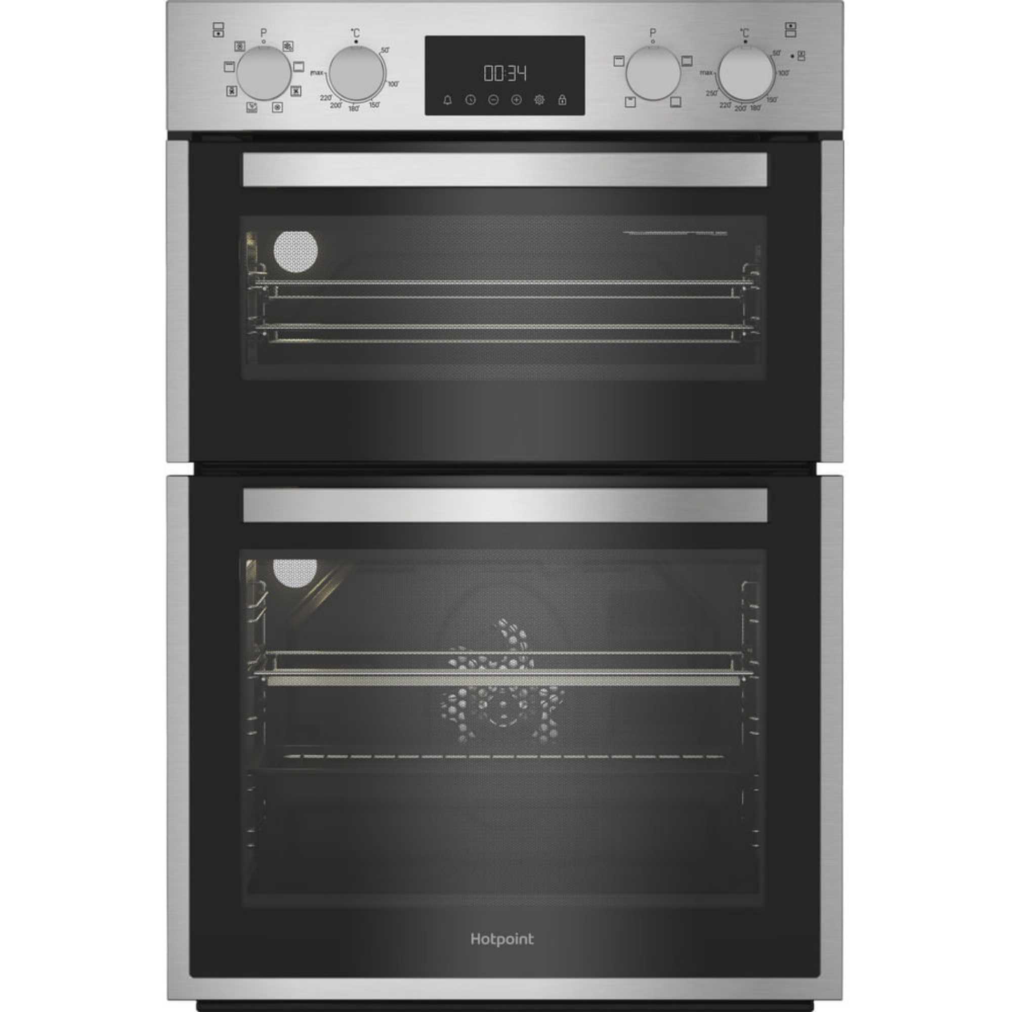 DIH 82D IX Built-In Electric Multifunction Double Oven - Stainless Steel