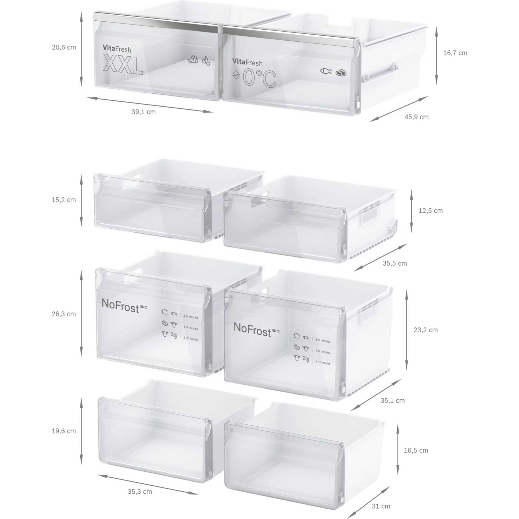 KFN96APEAG 605l LED Total No Frost Fridge Freezer - Inox