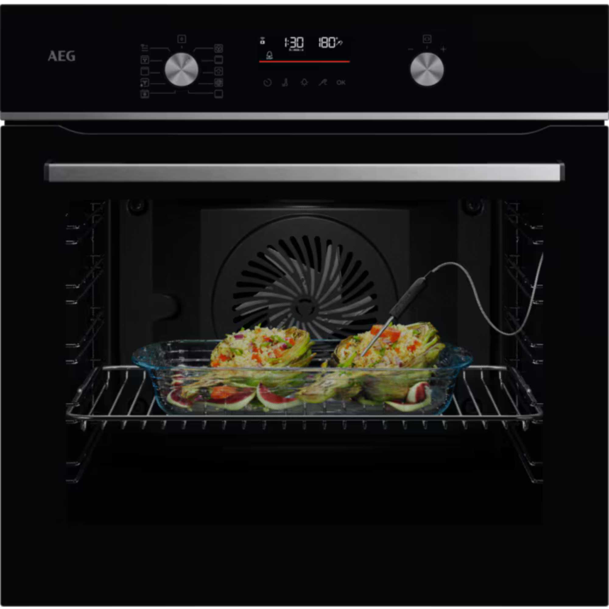 GA5PB501AB 5000 SurroundCook Built-in Oven with SteamBake & Pyrolytic - Black