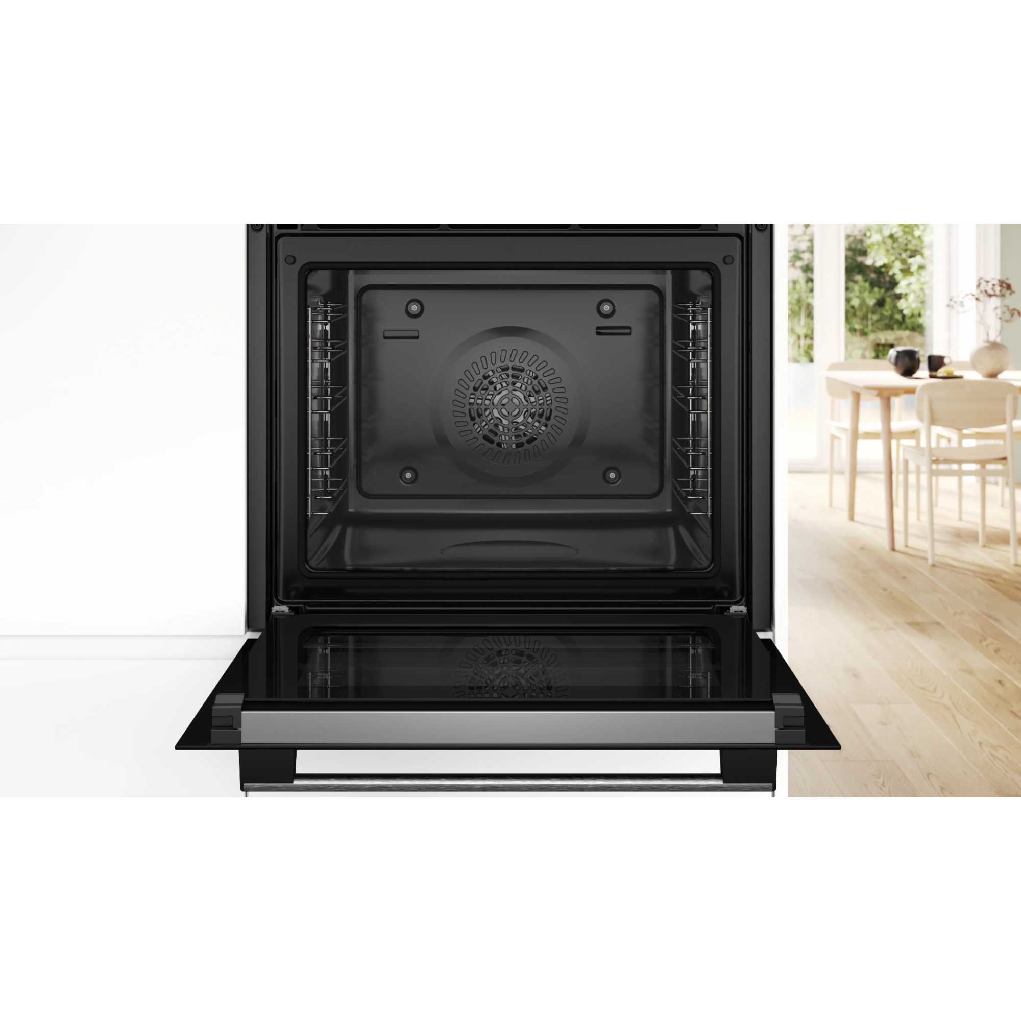 Series 4 HQA574BS3B Built-in Single Oven with Steam Function - Stainless Steel