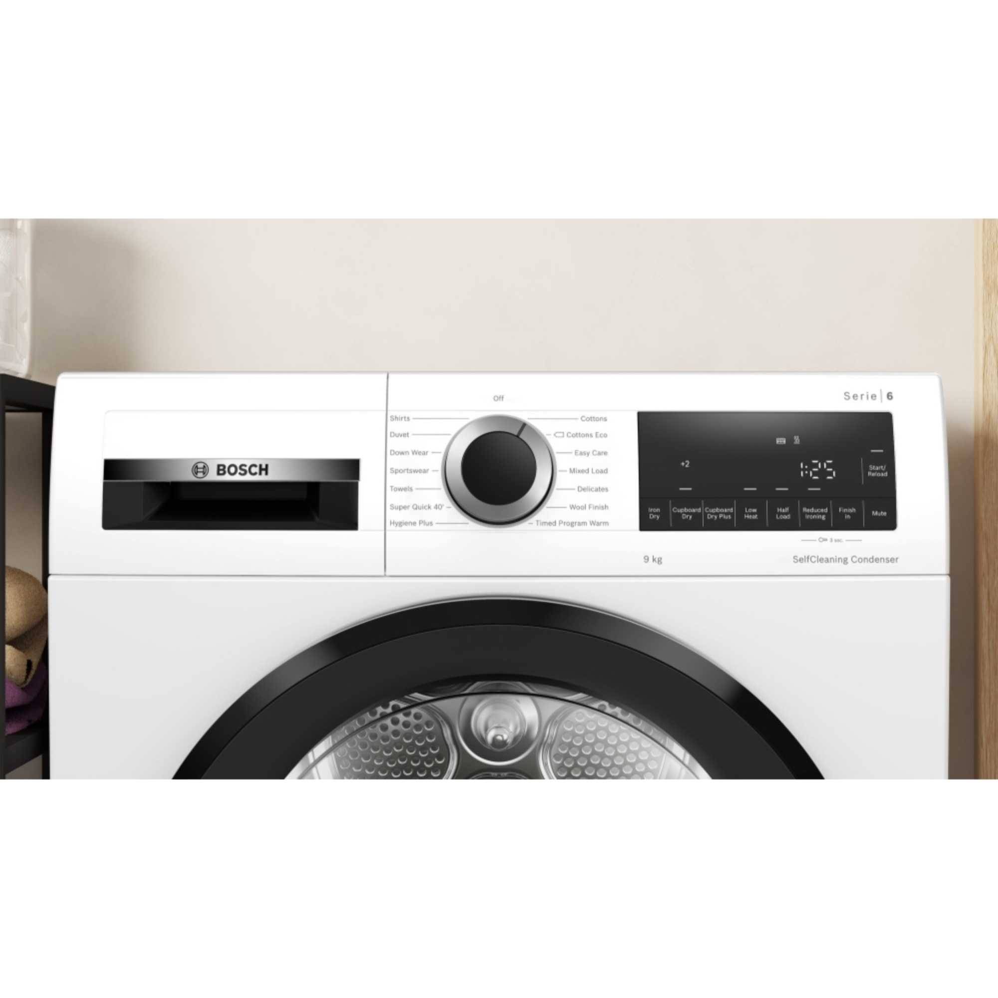 Series 6 WQH246D9GB 9kg Heat Pump Dryer with LED Display - White
