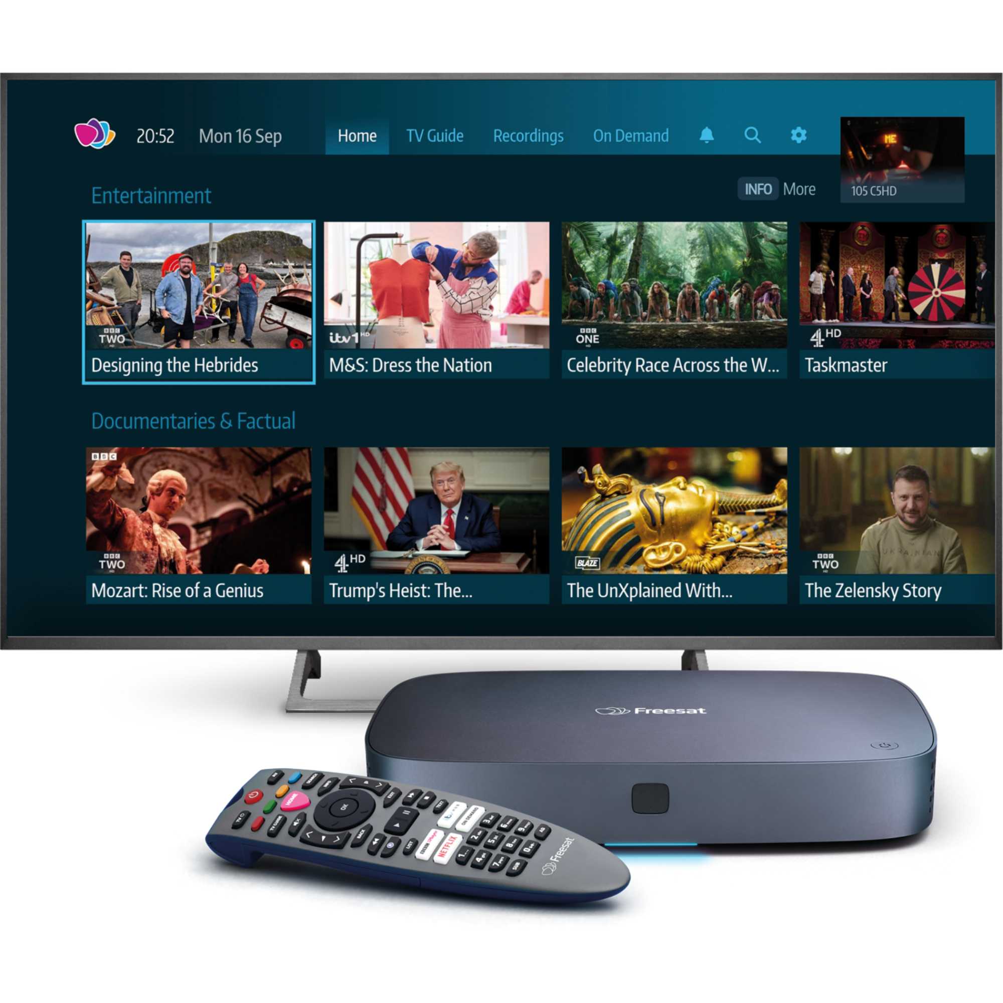 UHD-4X-500 FREESAT Smart 4K Ultra HD Digital TV Recorder - 500GB