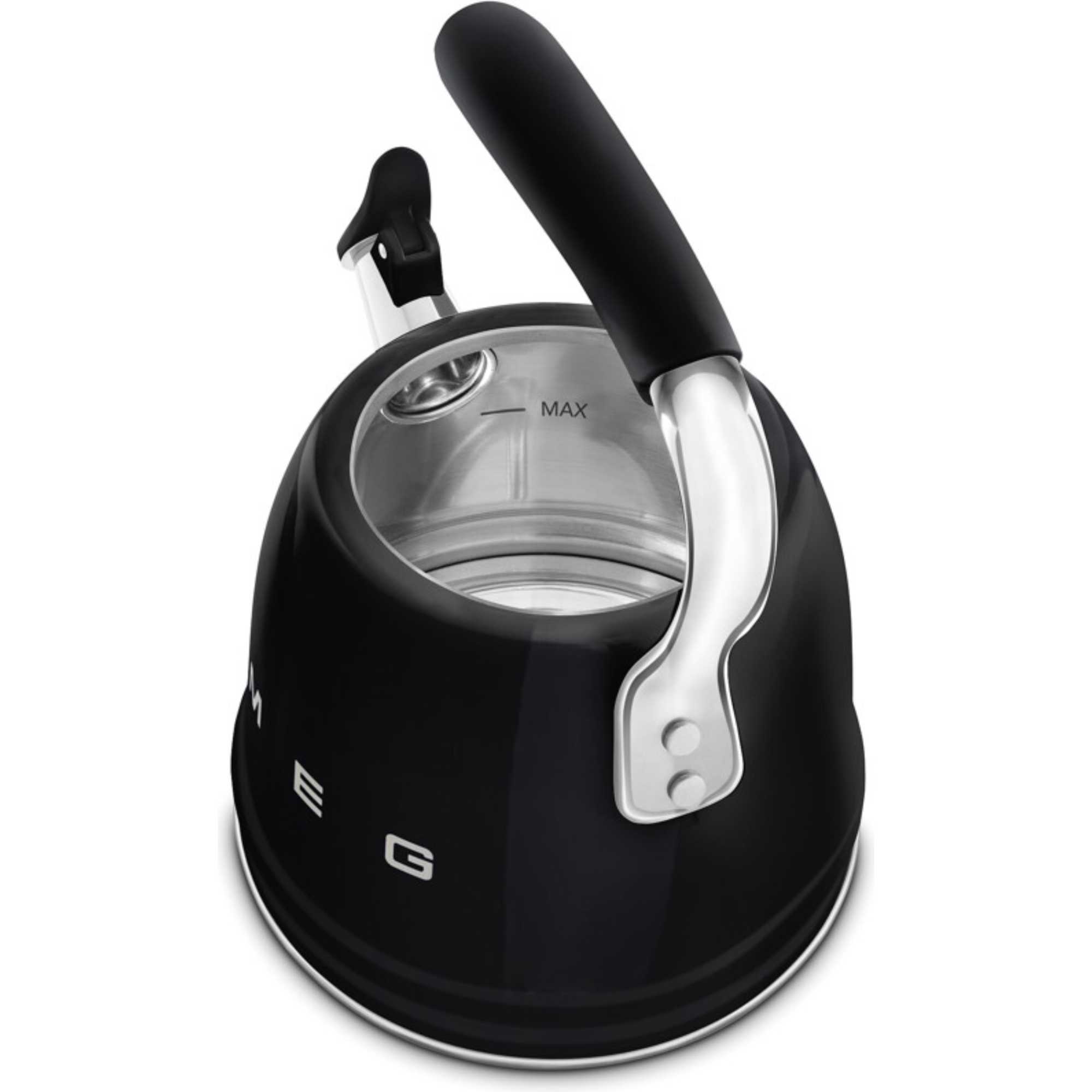 WKF01BL 2.3L 50s Style Whistling Kettle - Black