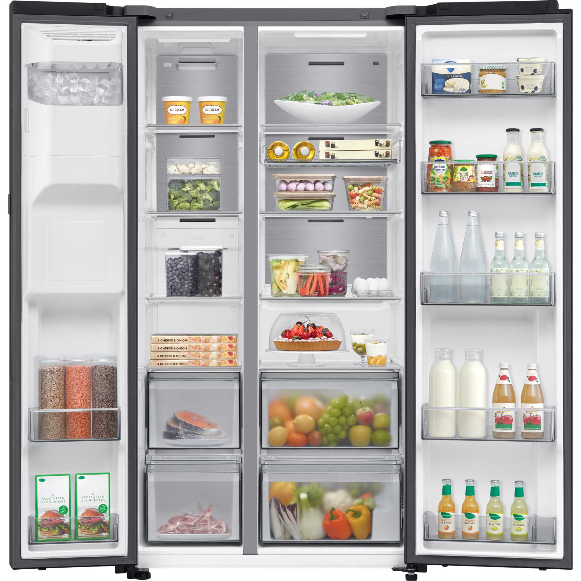 Series 9 RS90F64EEFEU AI Home 621L Smart American Fridge Freezer - Black