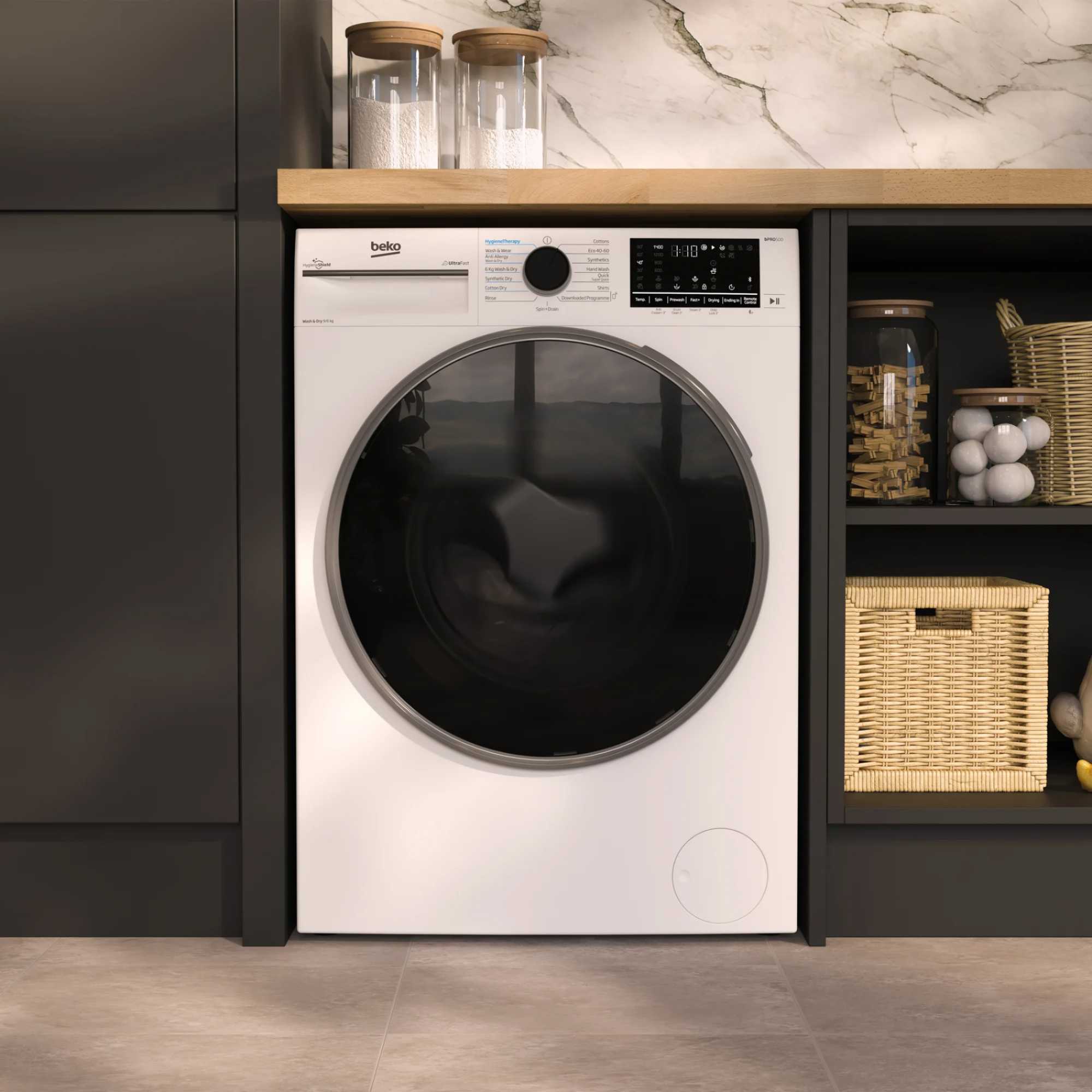 B5D59645UG 9kg Wash 6kg Dry Load Smart Washer Dryer - Grey